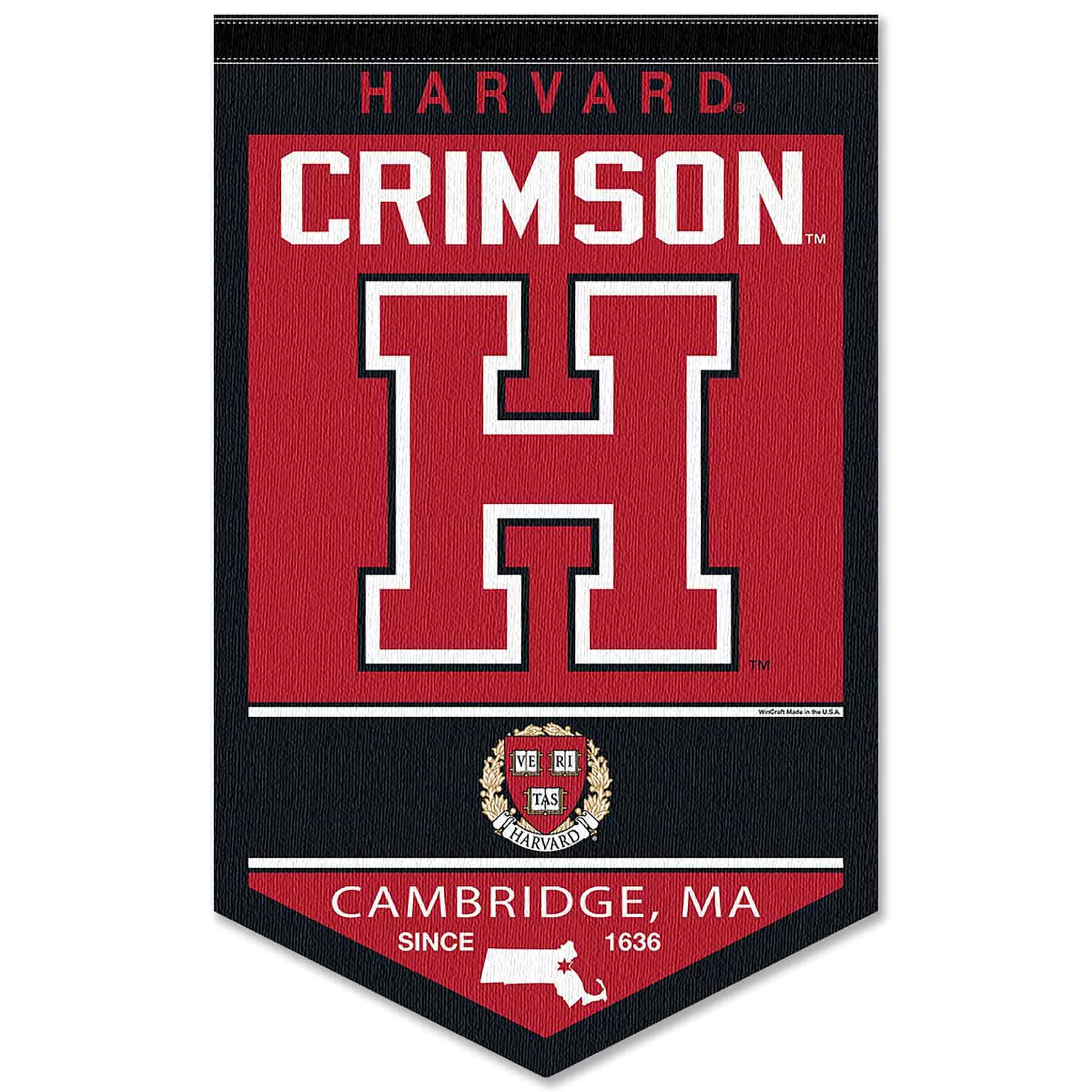 College Flags & Banners Co. Harvard Crimson Heritage History Banner Pennant - Sports Collectibles, Sports Memorabilia, Sports Fan Shop, Sports Gifts