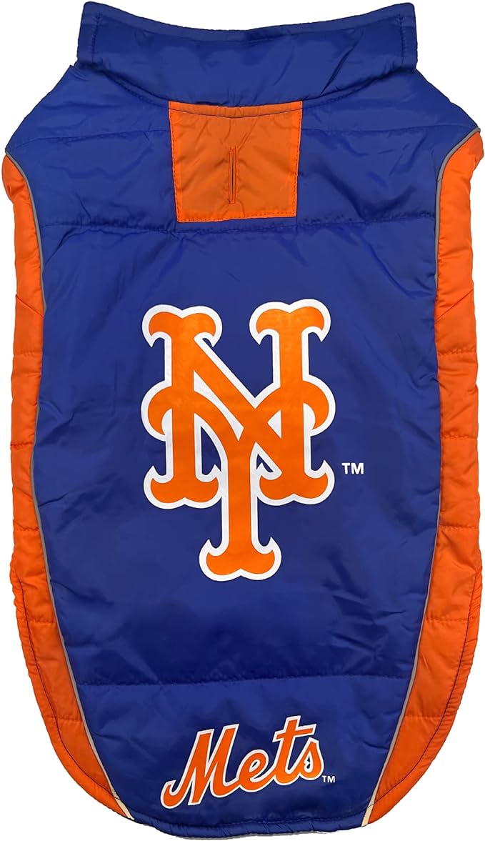 NY METS PUFFER VEST Pets First - Sports Collectibles, Sports Memorabilia, Sports Fan Shop, Sports Gifts