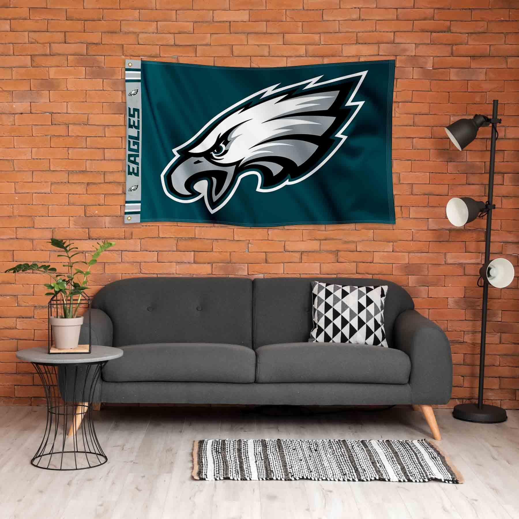WinCraft Philadelphia Eagles Printed Header 3x5 Foot Banner Flag - Sports Collectibles, Sports Memorabilia, Sports Fan Shop, Sports Gifts