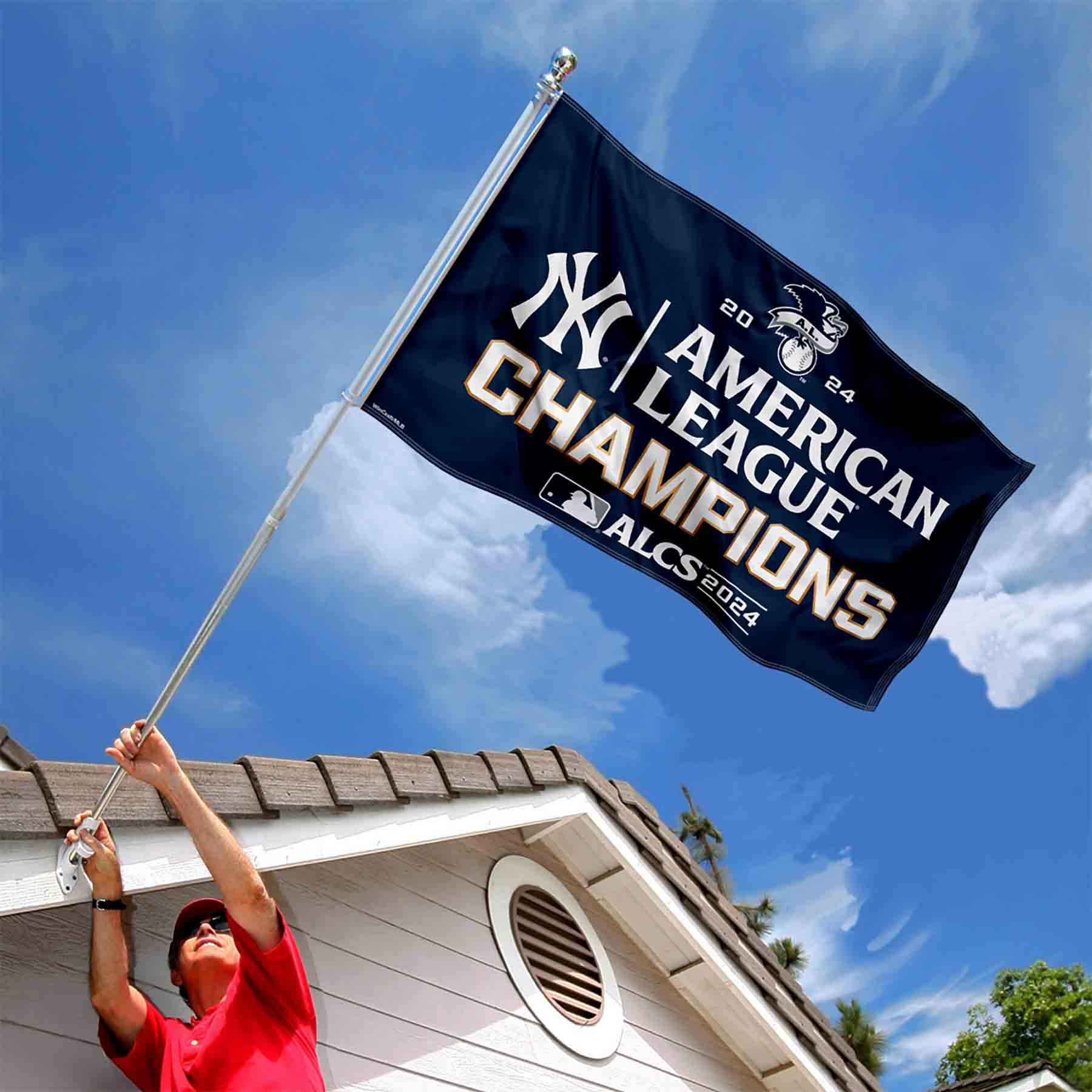 WinCraft NY Yankees League 2024 Champions 3x5 Flag - Sports Collectibles, Sports Memorabilia, Sports Fan Shop, Sports Gifts