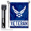 WinCraft Air Force Veteran Garden Flag with Stand Holder - Sports Collectibles, Sports Memorabilia, Sports Fan Shop, Sports Gifts