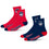 For Bare Feet NCAA UConn Huskies Quarter Sock Two Pack Team Colors Large