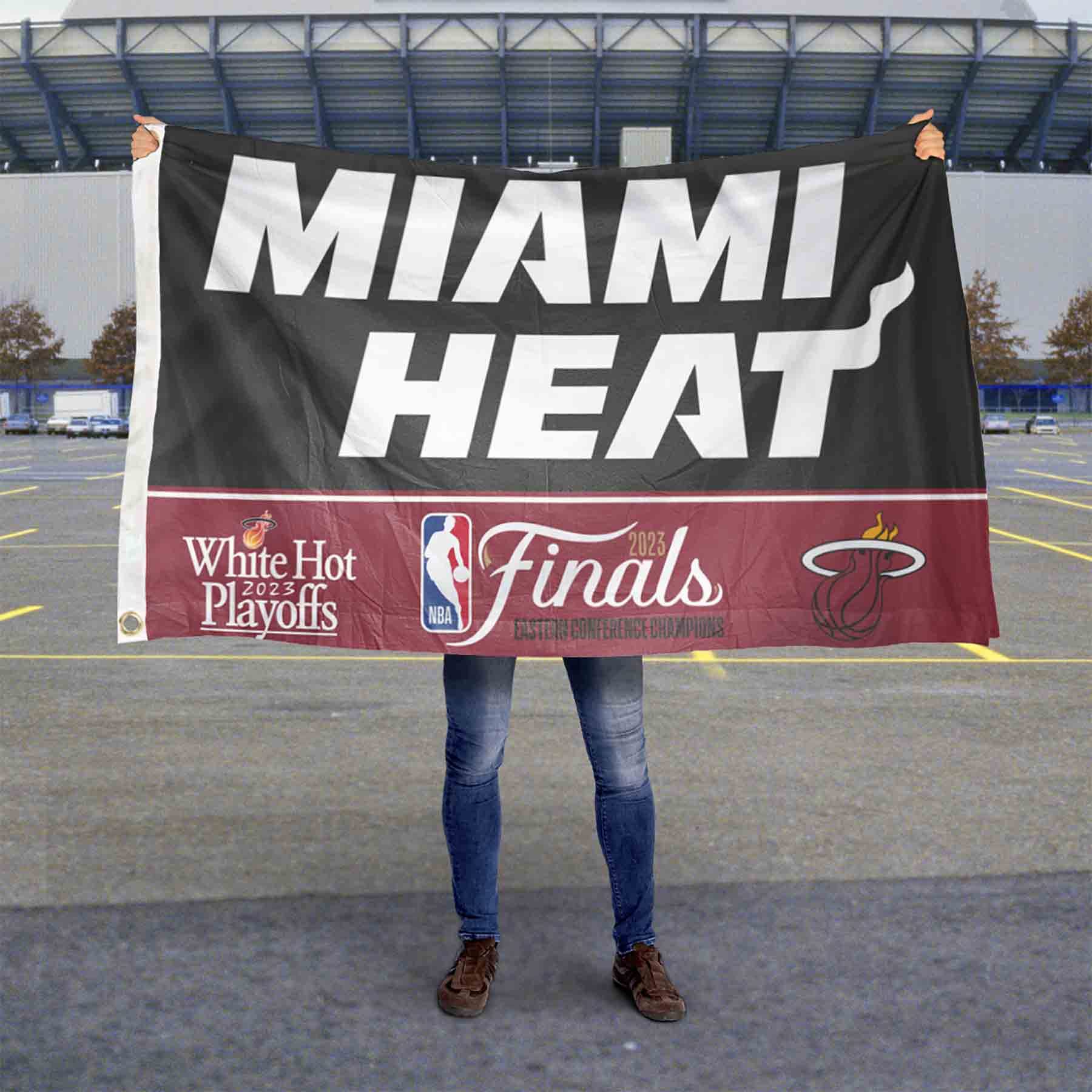 WinCraft Miami Heat 2023 Finals Bound Banner Flag - Sports Collectibles, Sports Memorabilia, Sports Fan Shop, Sports Gifts