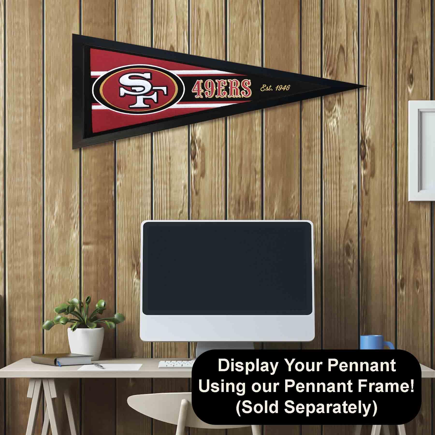 WinCraft San Francisco 49ers Embroidered and Sewn Pennant - Sports Collectibles, Sports Memorabilia, Sports Fan Shop, Sports Gifts