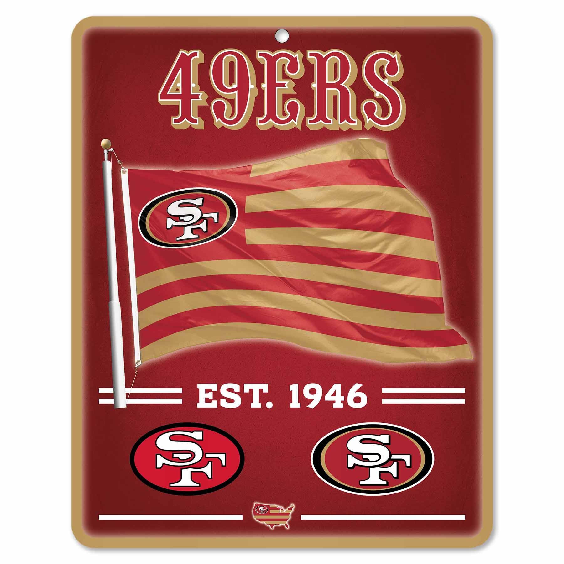 WinCraft San Francisco 49ers Americana Banner Flag Sign - Sports Collectibles, Sports Memorabilia, Sports Fan Shop, Sports Gifts