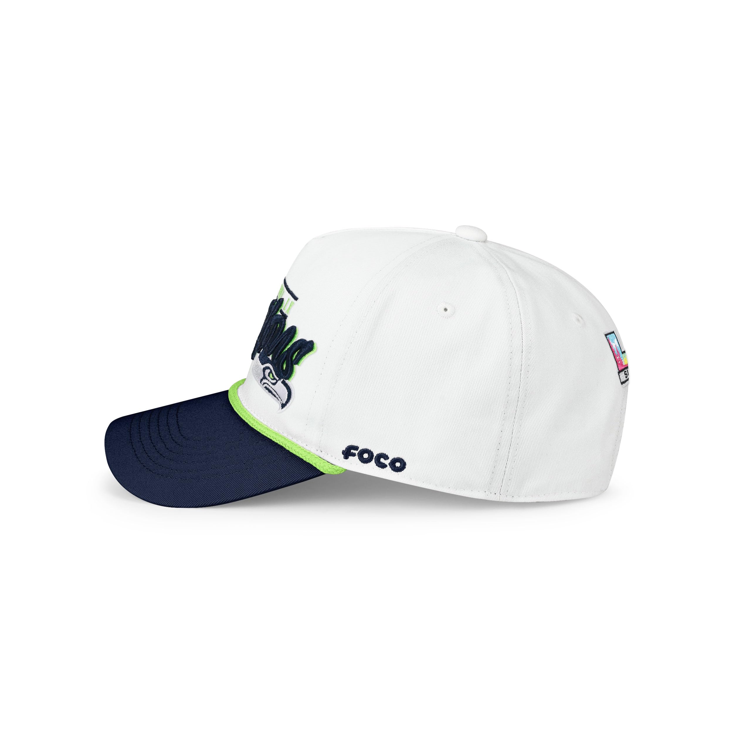 FOCO Seattle Seahawks NFL Super Bowl LX Champions Monty Script Marquee RF Cap - Sports Gifts, Sports Memorabilia, Sports Collectibles, Fan Shop