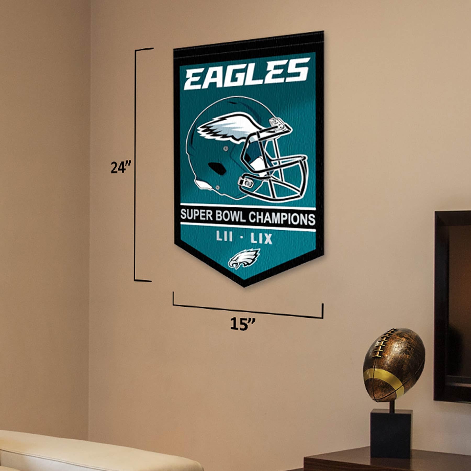 Philadelphia Eagles 2 Time Super Bowl Champions Banner Pennant - Sports Collectibles, Sports Memorabilia, Sports Fan Shop, Sports Gifts