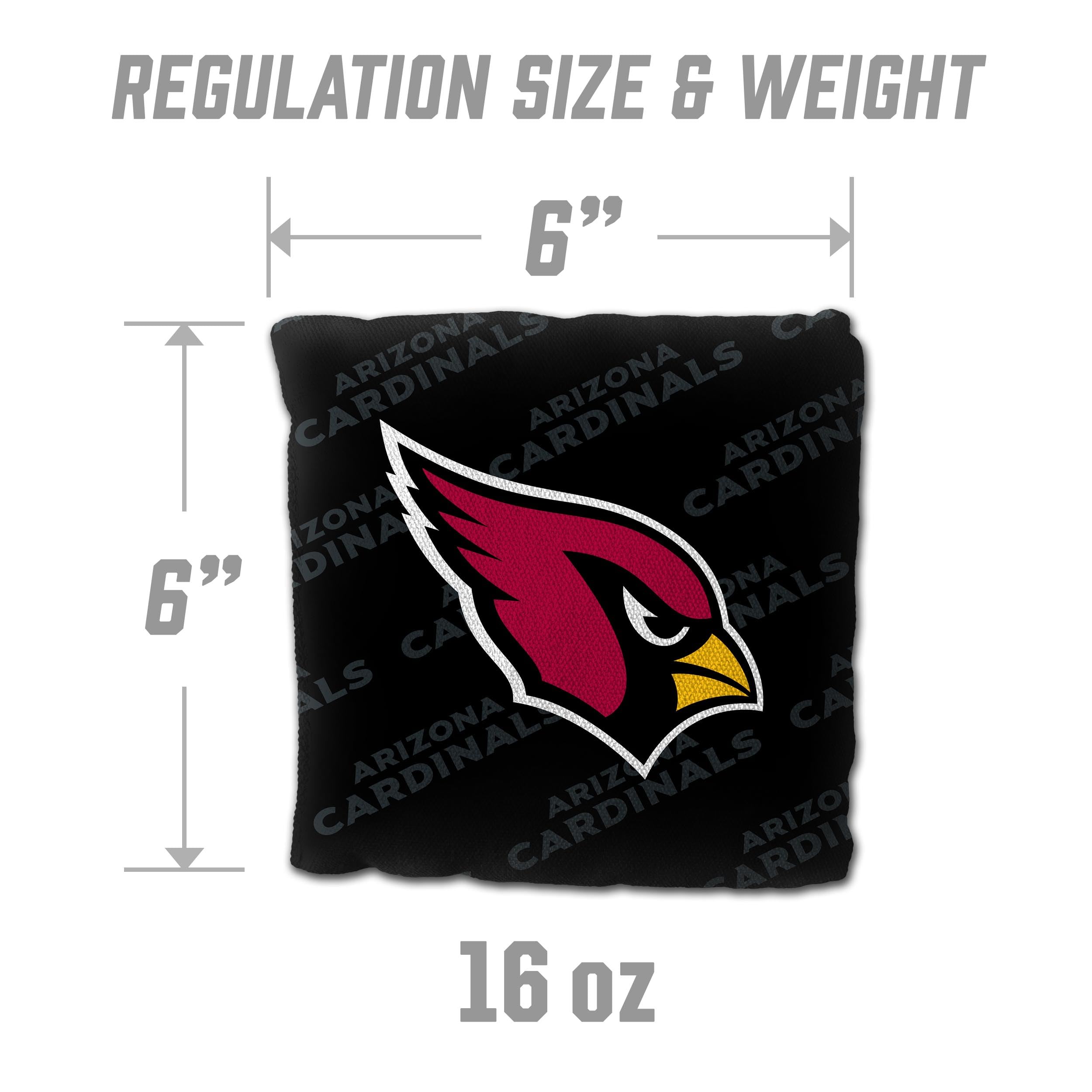 YouTheFan NFL Arizona Cardinals Cornhole Bags - 4PK - Black - Sports Collectibles, Sports Memorabilia, Sports Fan Shop, Sports Gifts