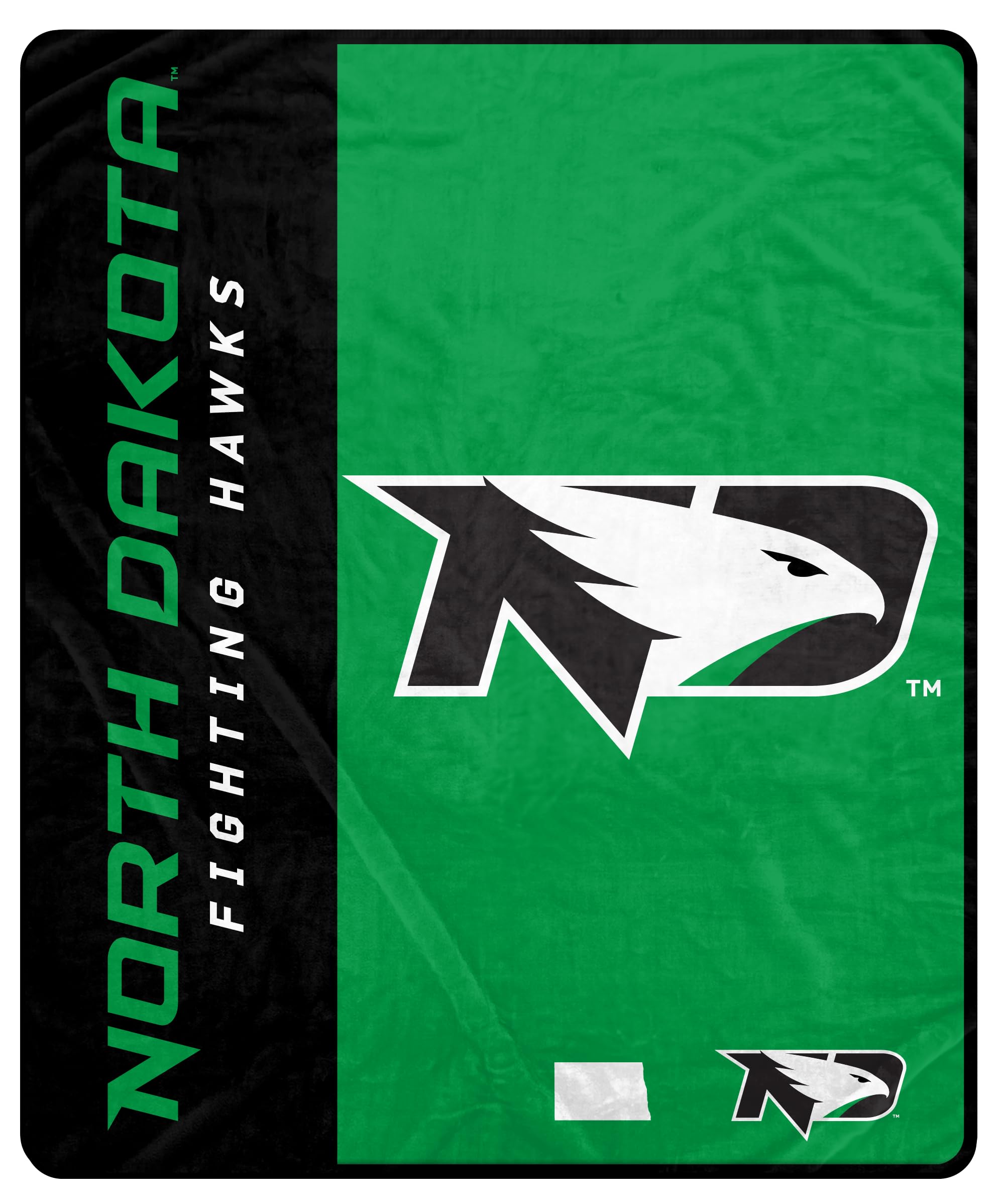 Proformance Home NCAA North Dakota Fighting Hawks Endzone Ultra Soft Tailgate Throw - Sports Gifts, Sports Memorabilia, Sports Collectibles, Fan Shop