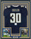 Framed Autographed/Signed Austin Ekeler 35x39 Los Angeles LA Dark Blue Football Jersey Beckett BAS COA