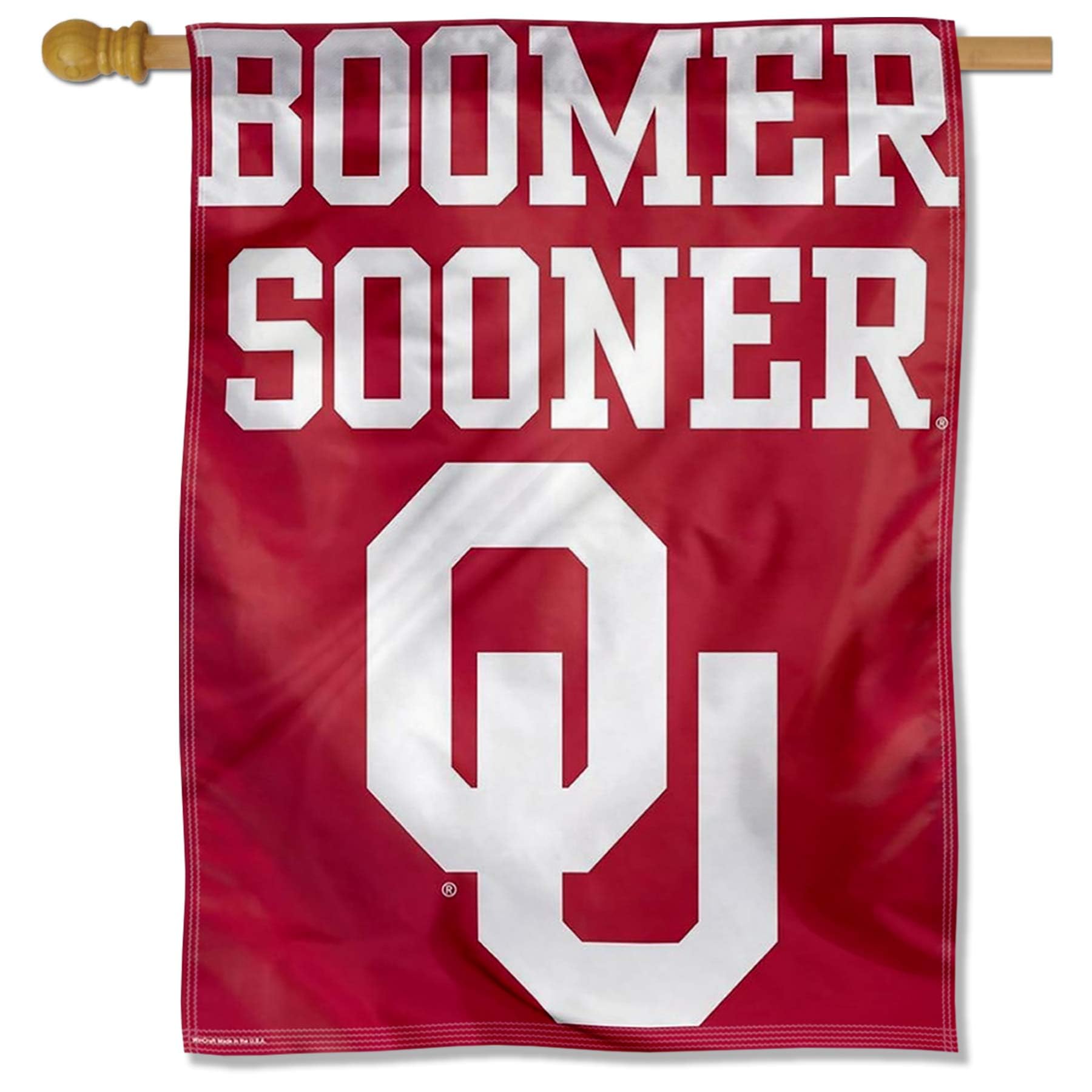 WinCraft Oklahoma Sooners Boomer Sooner Banner Flag - Sports Collectibles, Sports Memorabilia, Sports Fan Shop, Sports Gifts