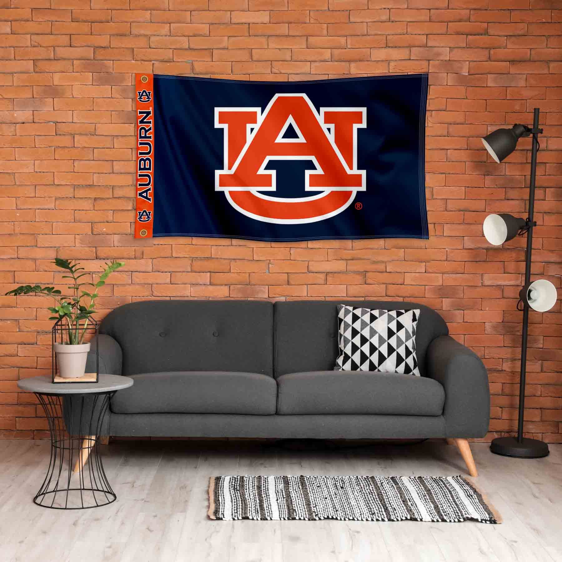 College Flags & Banners Co. Auburn Printed Header 3x5 Foot Banner Flag - Sports Collectibles, Sports Memorabilia, Sports Fan Shop, Sports Gifts