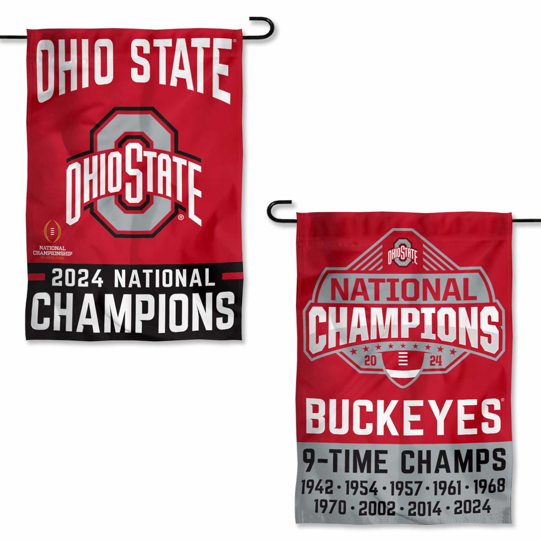 OSU Buckeyes 2024 National Champions Double Sided Garden Flag - Sports Collectibles, Sports Memorabilia, Sports Fan Shop, Sports Gifts