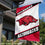 Arkansas Razorbacks White Panel Banner Flag - Sports Collectibles, Sports Memorabilia, Sports Fan Shop, Sports Gifts