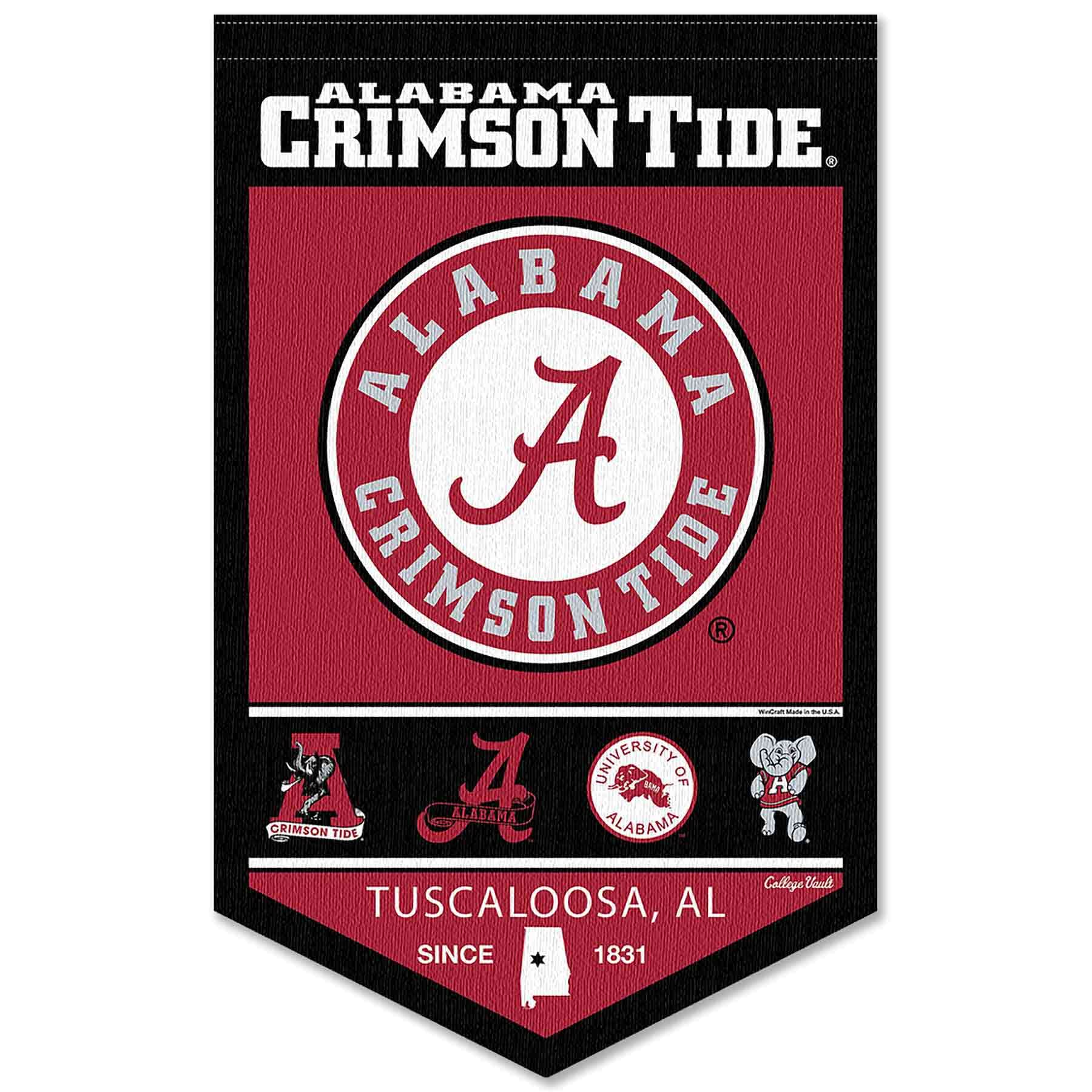 College Flags & Banners Co. Alabama Crimson Tide Heritage History Banner Pennant - Sports Collectibles, Sports Memorabilia, Sports Fan Shop, Sports Gifts