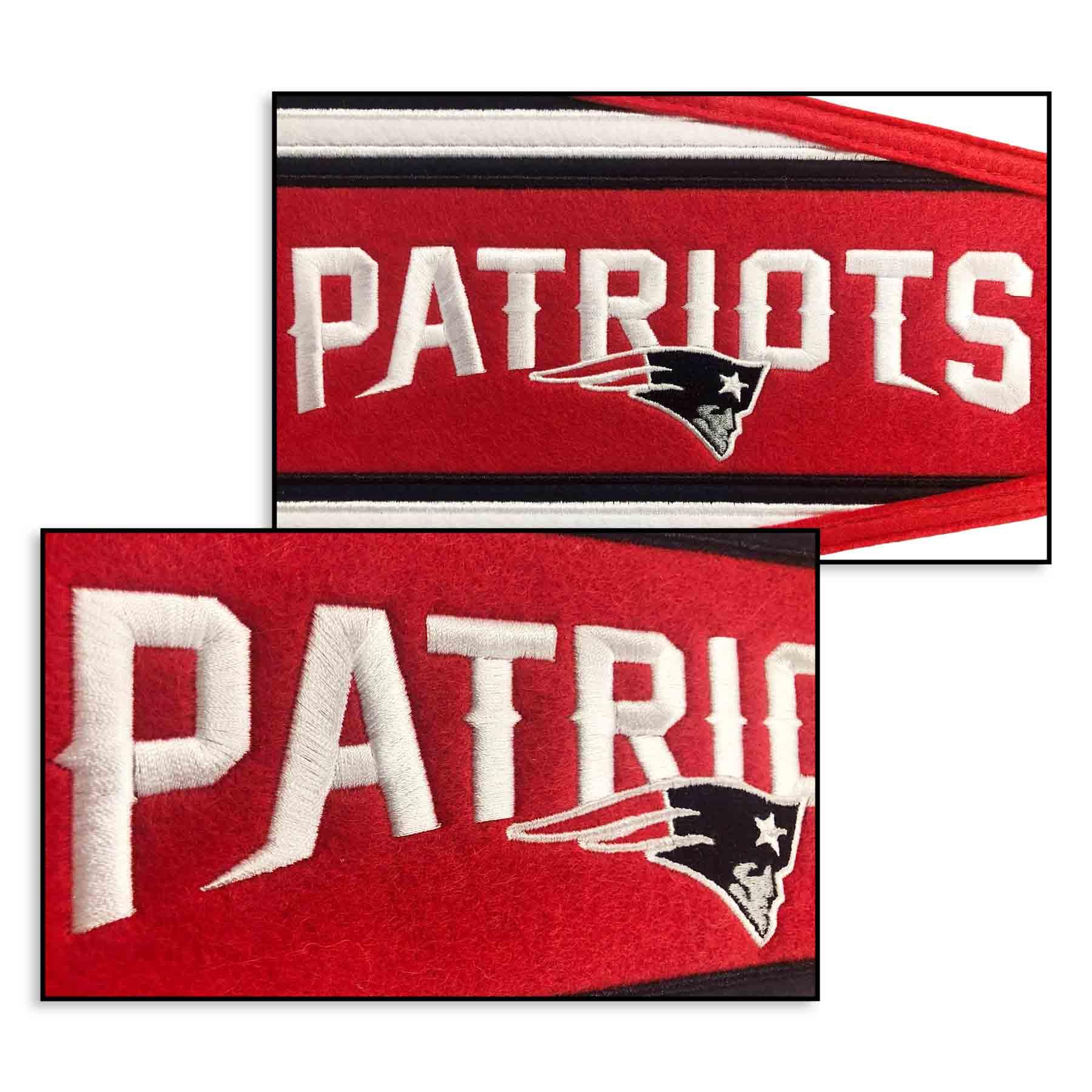 WinCraft New England Patriots Embroidered and Sewn Pennant - Sports Collectibles, Sports Memorabilia, Sports Fan Shop, Sports Gifts