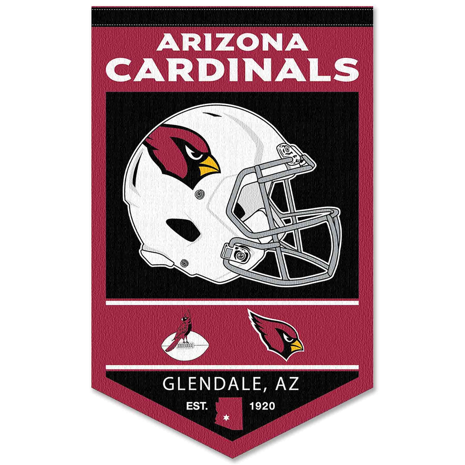 WinCraft Arizona Cardinals Heritage History Banner Pennant - Sports Collectibles, Sports Memorabilia, Sports Fan Shop, Sports Gifts