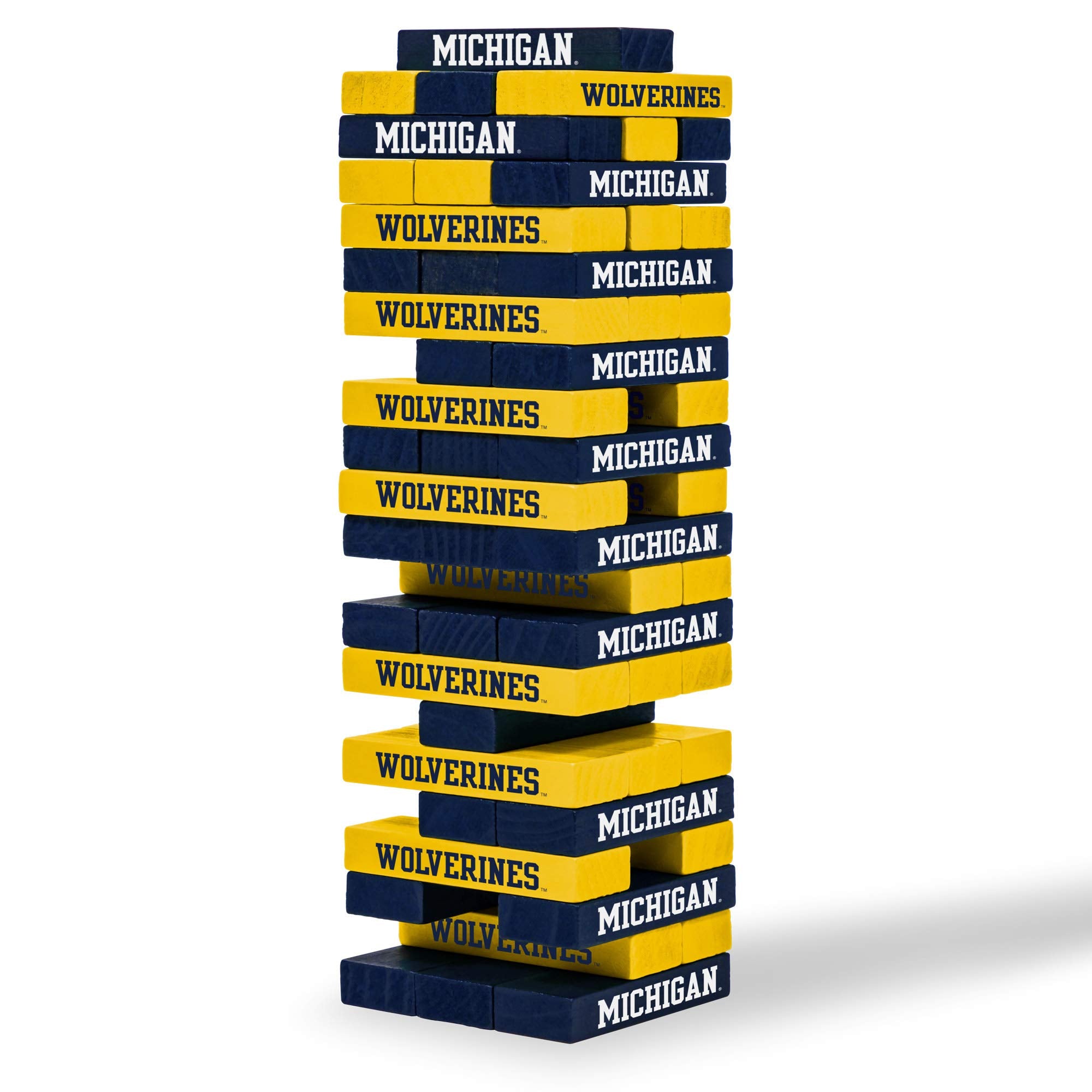 Wild Sports NCAA Michigan Wolverines Table Top Stackers 3" x 1" x .5", Team Color - Sports Collectibles, Sports Memorabilia, Sports Fan Shop, Sports Gifts