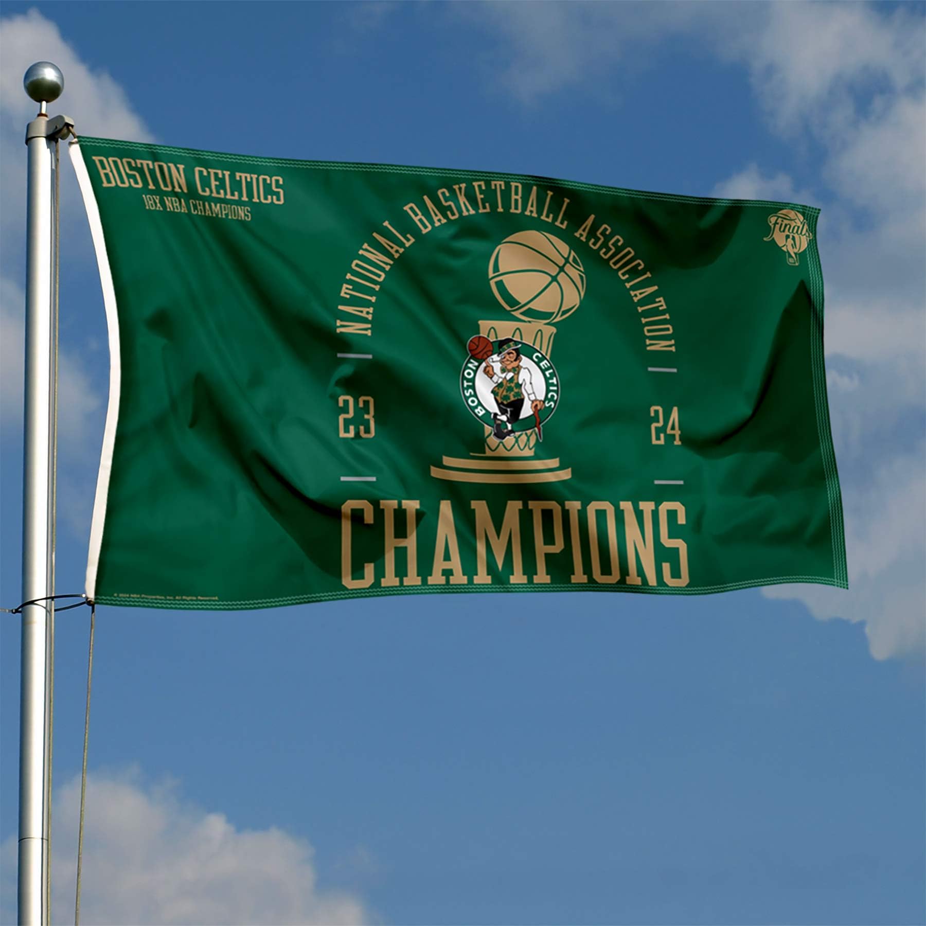 WinCraft Boston Celtics 2023 2024 Champions Banner Flag - Sports Collectibles, Sports Memorabilia, Sports Fan Shop, Sports Gifts