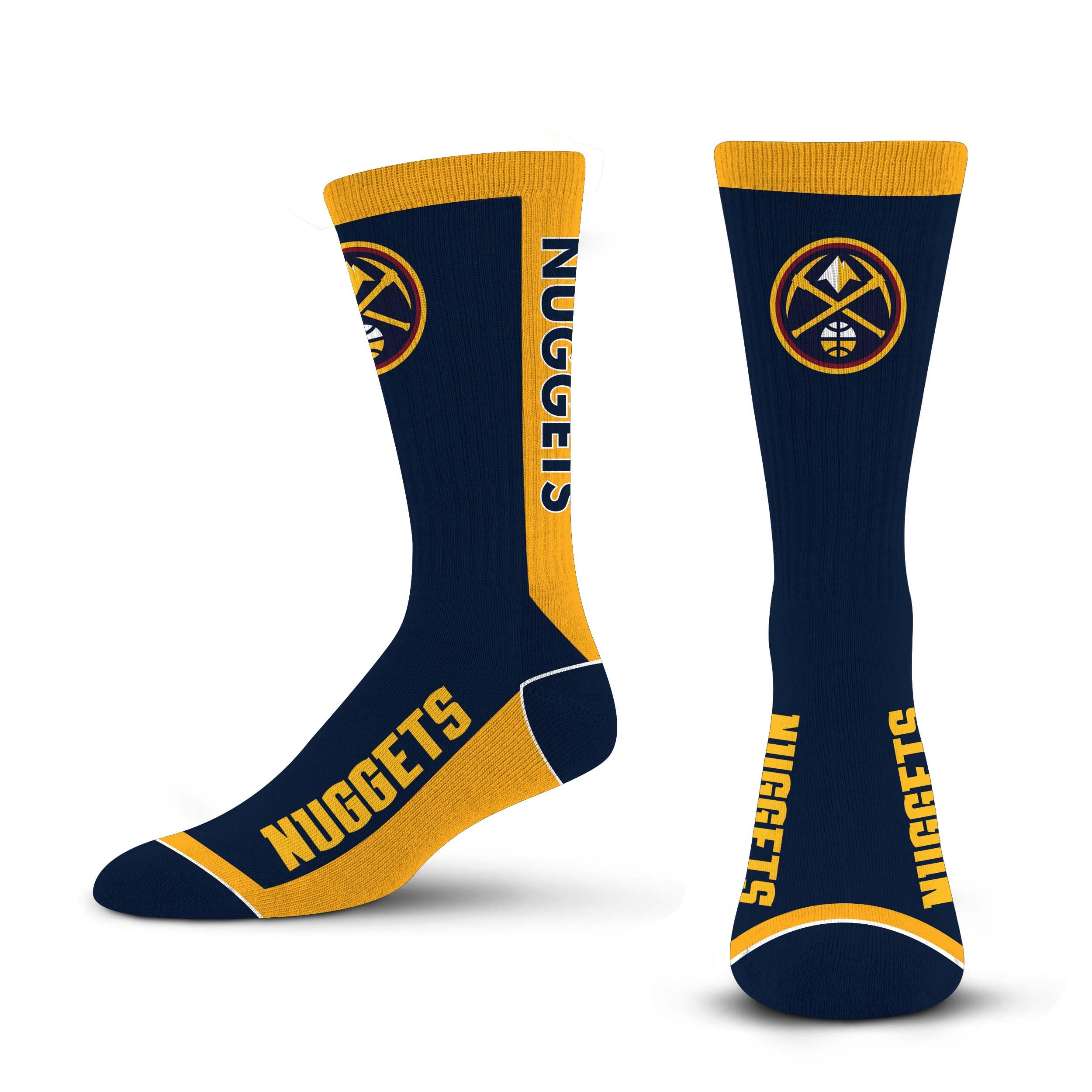 For Bare Feet NBA DENVER NUGGETS MVP Crew Sock Team Color Large - Sports Gifts, Sports Memorabilia, Sports Collectibles, Fan Shop