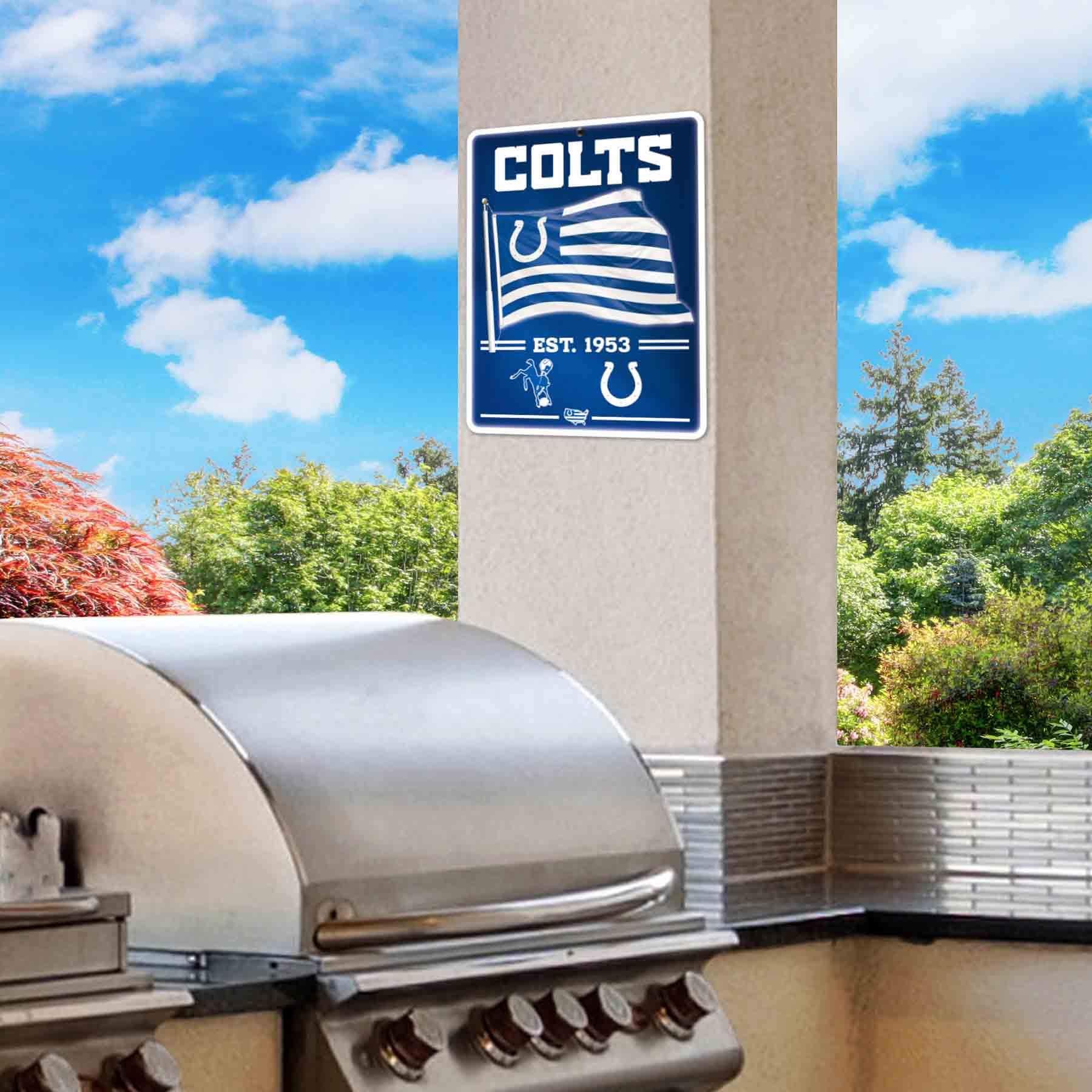 WinCraft Indianapolis Colts Americana Banner Flag Sign - Sports Collectibles, Sports Memorabilia, Sports Fan Shop, Sports Gifts