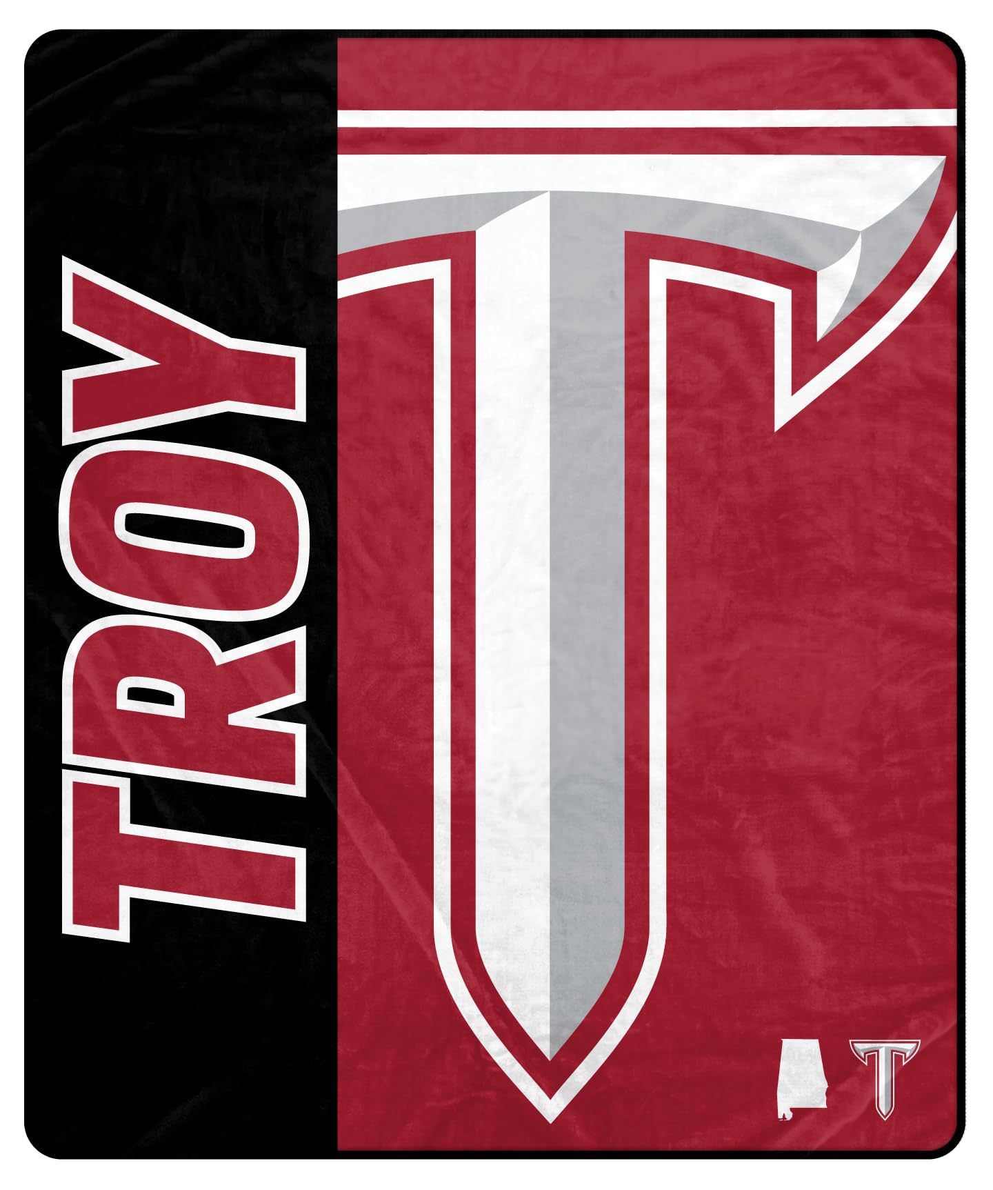 Proformance Home NCAA Troy Trojans Endzone Ultra Soft Tailgate Throw - Sports Gifts, Sports Memorabilia, Sports Collectibles, Fan Shop