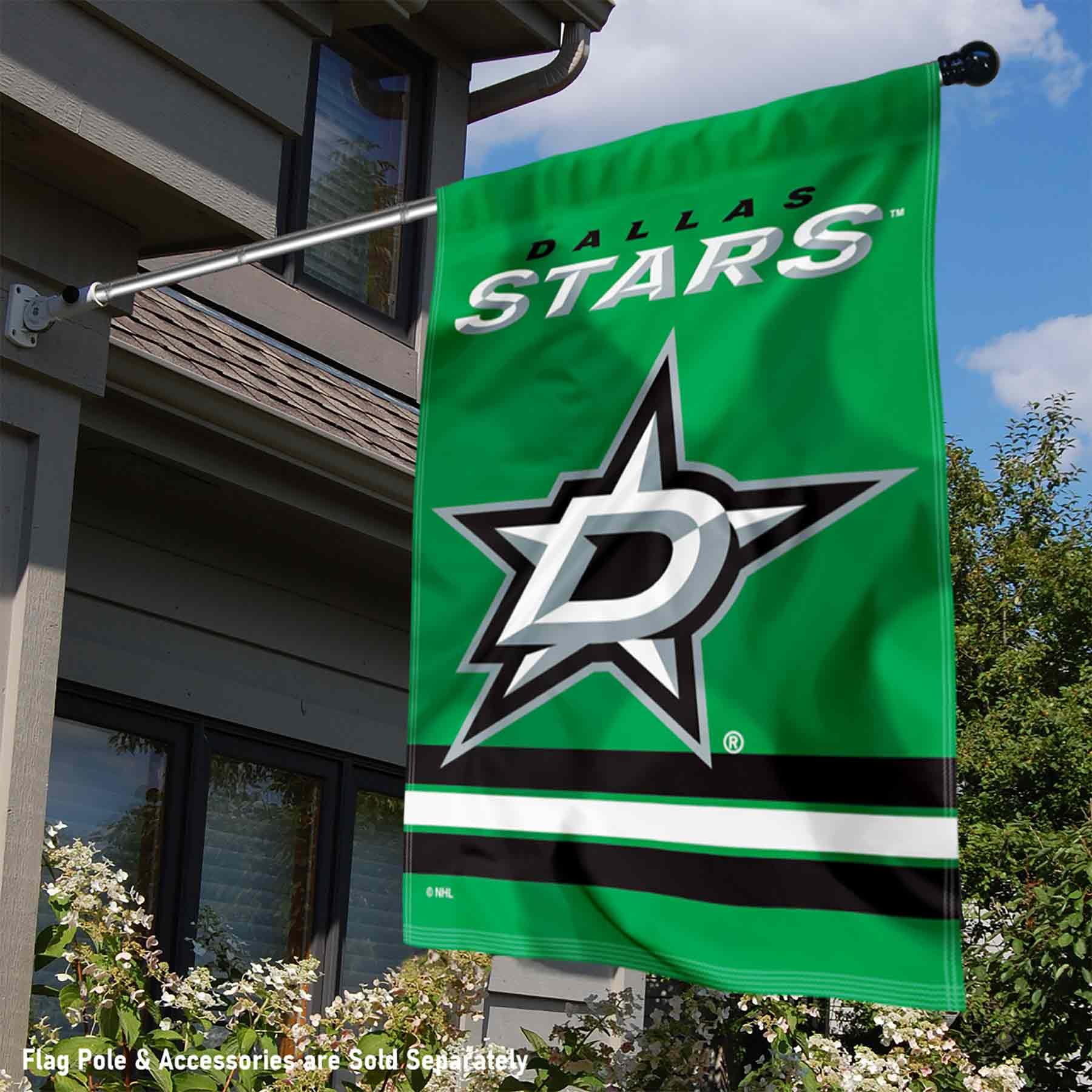 WinCraft Dallas Stars Double Sided Banner House Flag - Sports Collectibles, Sports Memorabilia, Sports Fan Shop, Sports Gifts