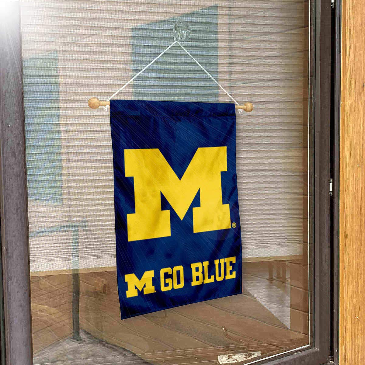 Michigan Team University Wolverines Go Blue Banner for Windows Doors and Walls - Sports Collectibles, Sports Memorabilia, Sports Fan Shop, Sports Gifts