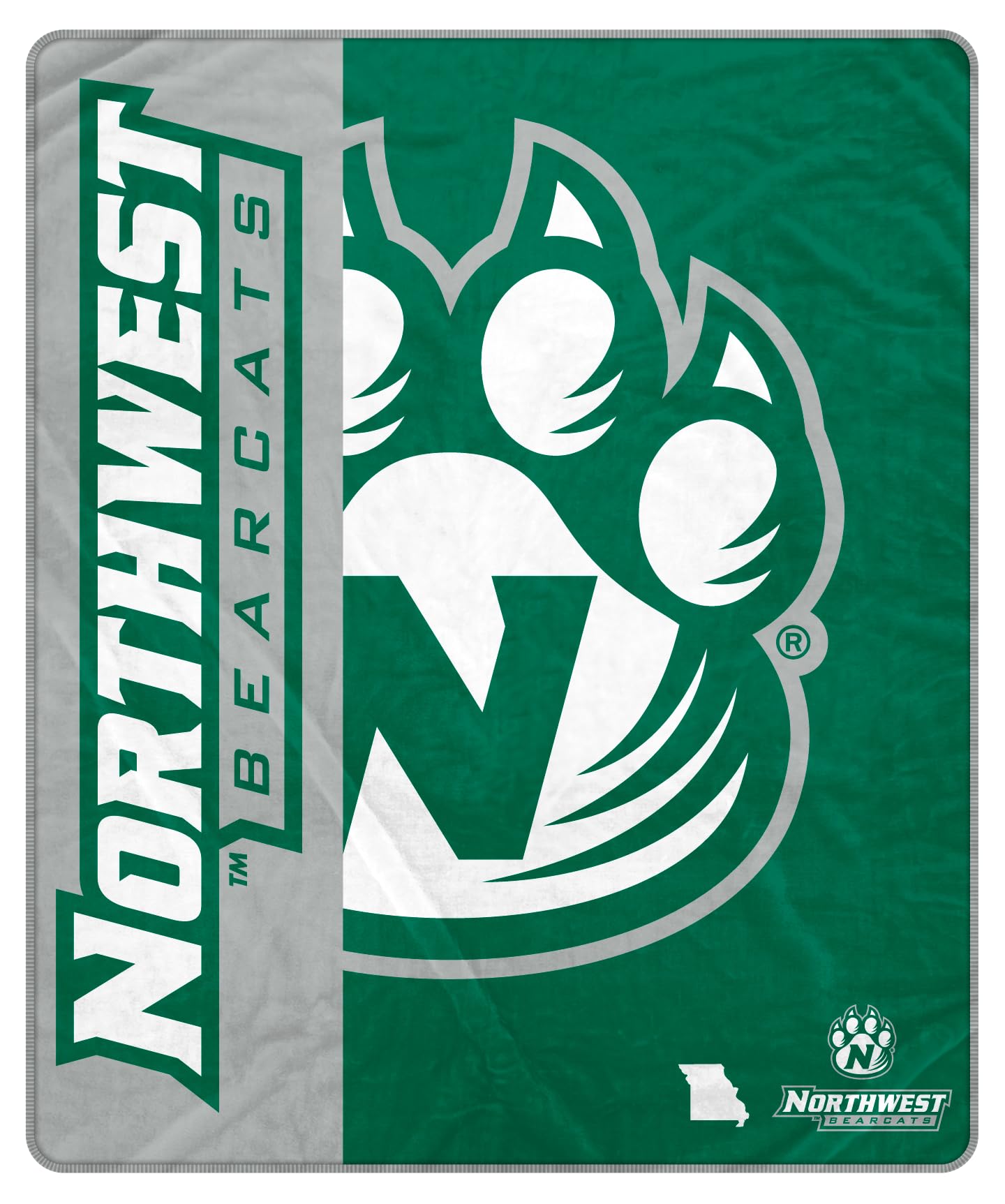 Proformance Home NCAA Northwest Missouri State Bearcats Endzone Ultra Soft Tailgate Throw - Sports Gifts, Sports Memorabilia, Sports Collectibles, Fan Shop