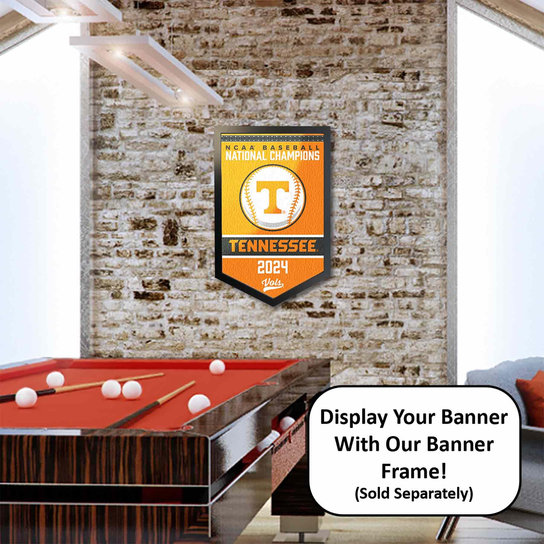 Tennessee Volunteers College Baseball CWS National Champions 2024 Banner - Sports Collectibles, Sports Memorabilia, Sports Fan Shop, Sports Gifts