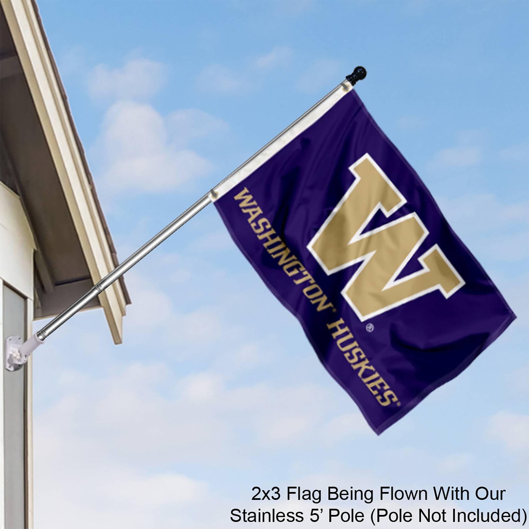College Flags & Banners Co. Washington UW Huskies Small 2x3 Foot Flag - Sports Collectibles, Sports Memorabilia, Sports Fan Shop, Sports Gifts