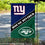 WinCraft House Divided Giants and Jets Double Sided Garden Flag - Sports Collectibles, Sports Memorabilia, Sports Fan Shop, Sports Gifts