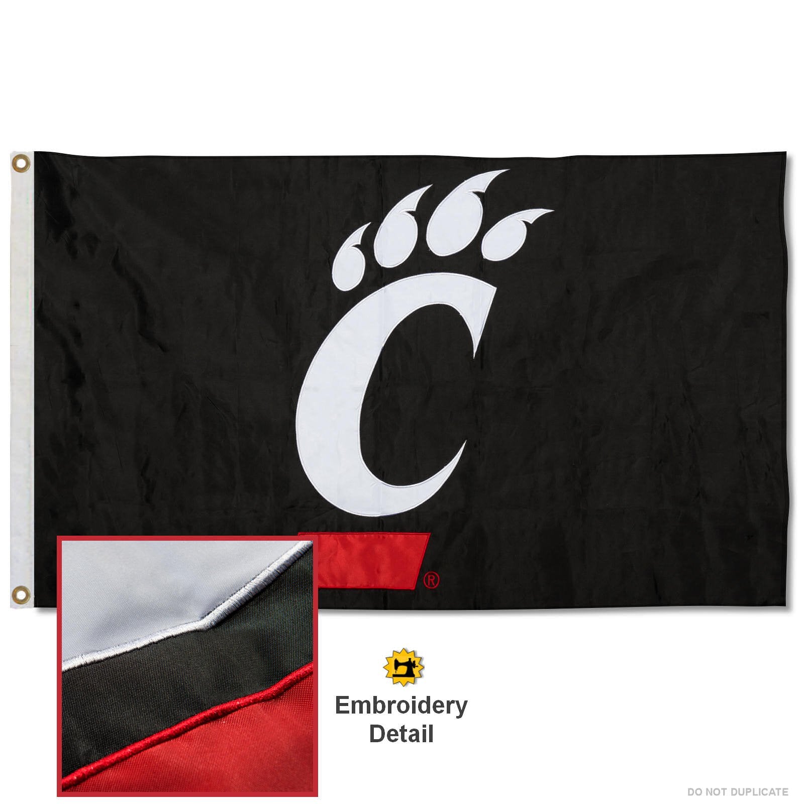 College Flags & Banners Co. Cincinnati Bearcats Embroidered and Stitched Nylon Flag - Sports Collectibles, Sports Memorabilia, Sports Fan Shop, Sports Gifts