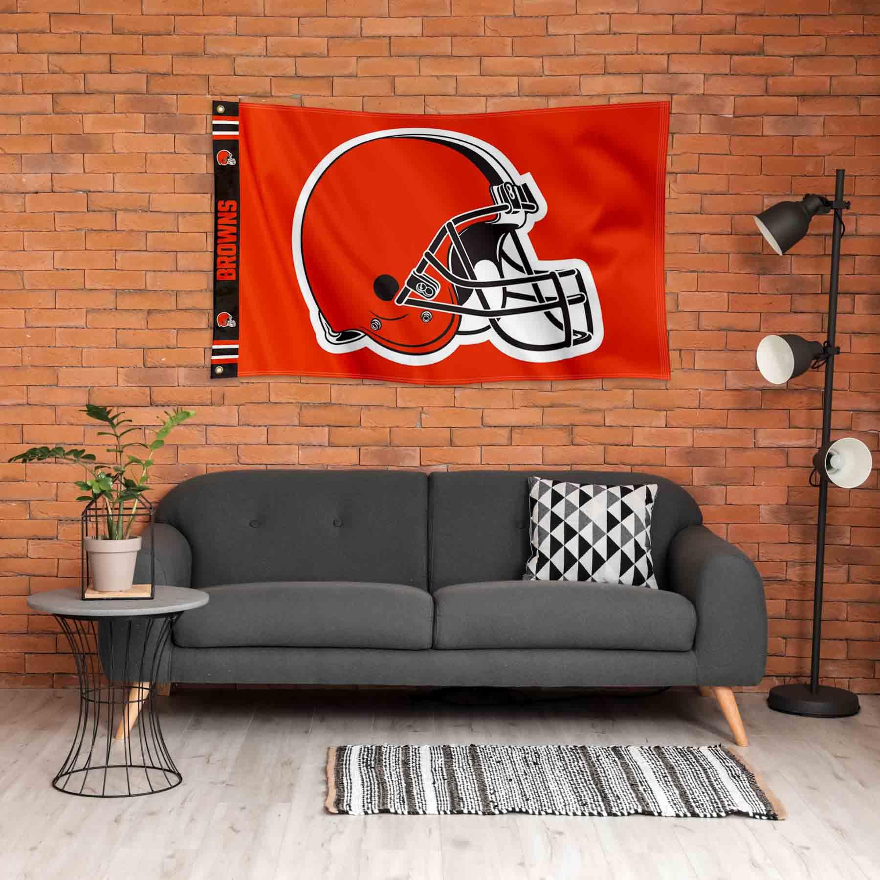 WinCraft Cleveland Browns Printed Header 3x5 Foot Banner Flag - Sports Collectibles, Sports Memorabilia, Sports Fan Shop, Sports Gifts