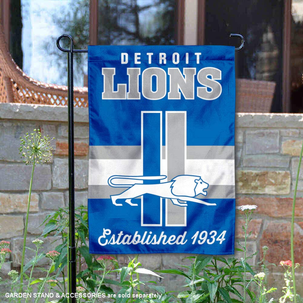 WinCraft Lions Throwback Retro Vintage Garden Flag Double Sided Banner - Sports Collectibles, Sports Memorabilia, Sports Fan Shop, Sports Gifts