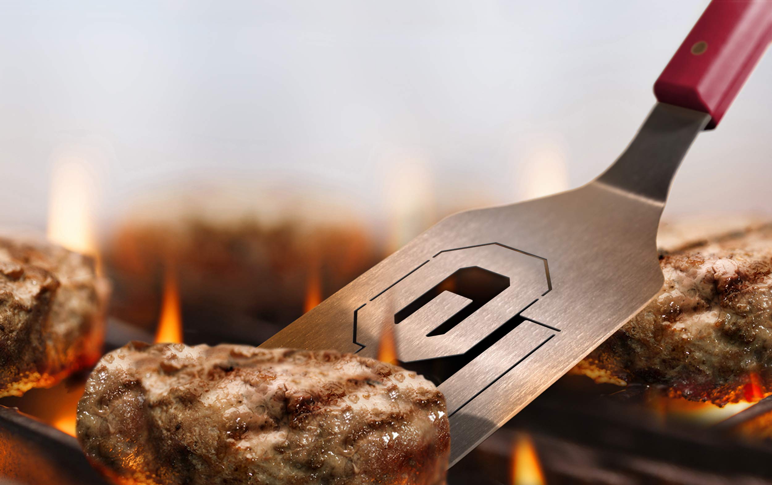 YouTheFan NCAA 18.5” Stainless Steel Team Spirit Series Sportula (Spatula) with Bottle Opener, Oklahoma Sooners - Sports Collectibles, Sports Memorabilia, Sports Fan Shop, Sports Gifts