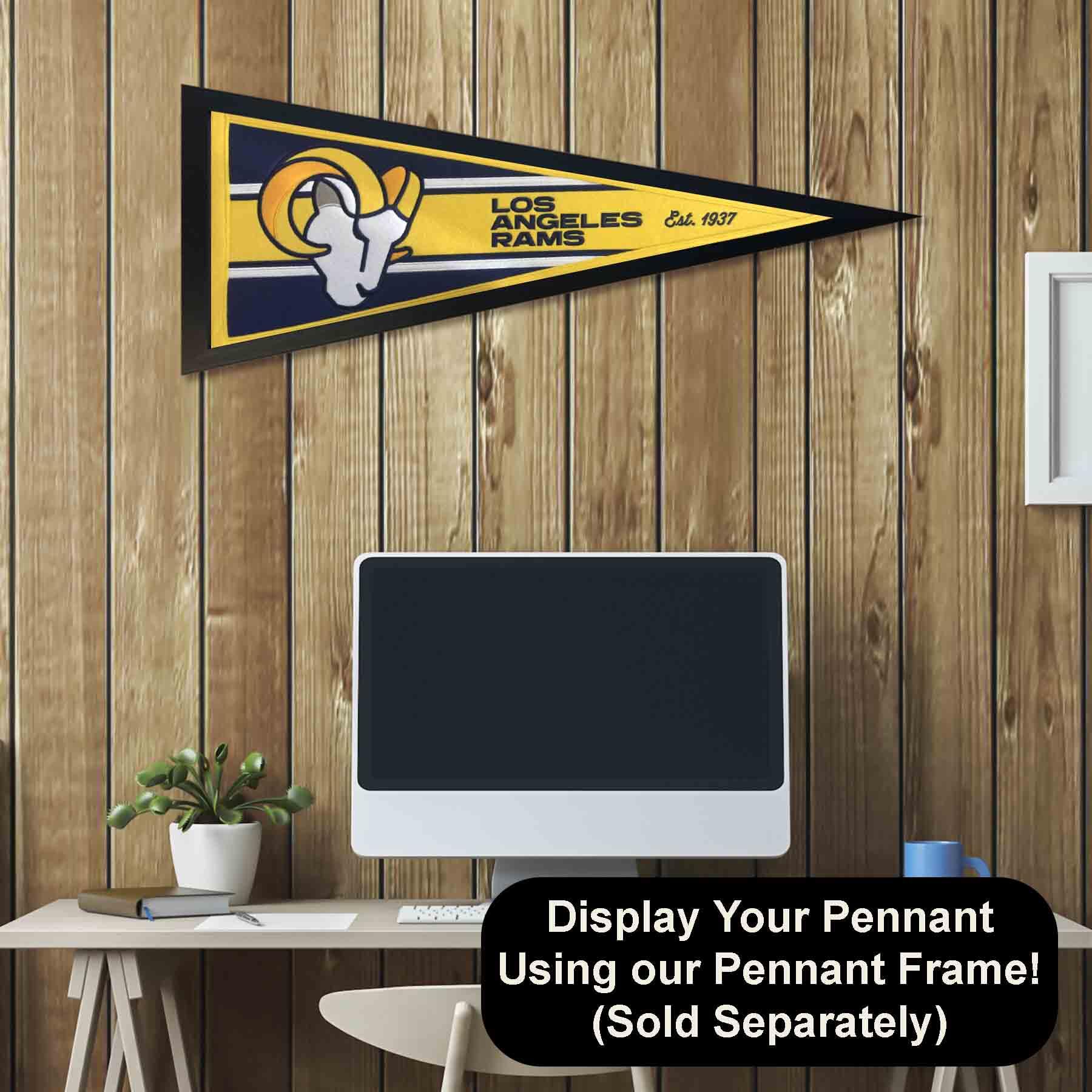 WinCraft Los Angeles Rams Embroidered and Sewn Pennant - Sports Collectibles, Sports Memorabilia, Sports Fan Shop, Sports Gifts