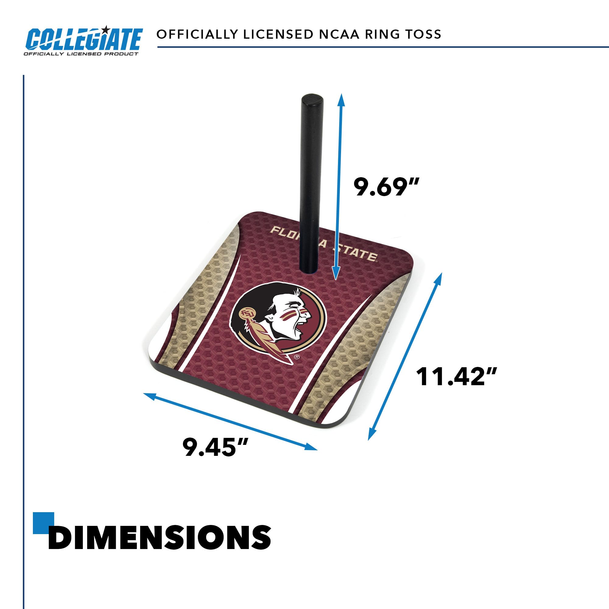 Wild Sports College Quoits Set with Direct Print HD Team Graphics – Tailgate Ring Toss Game – Great Gift for Any NCAA Fan! Ring Toss Family Outdoor Games for The Beach, BBQ, or Tailgate Party - Sports Collectibles, Sports Memorabilia, Sports Fan Shop, Sports Gifts