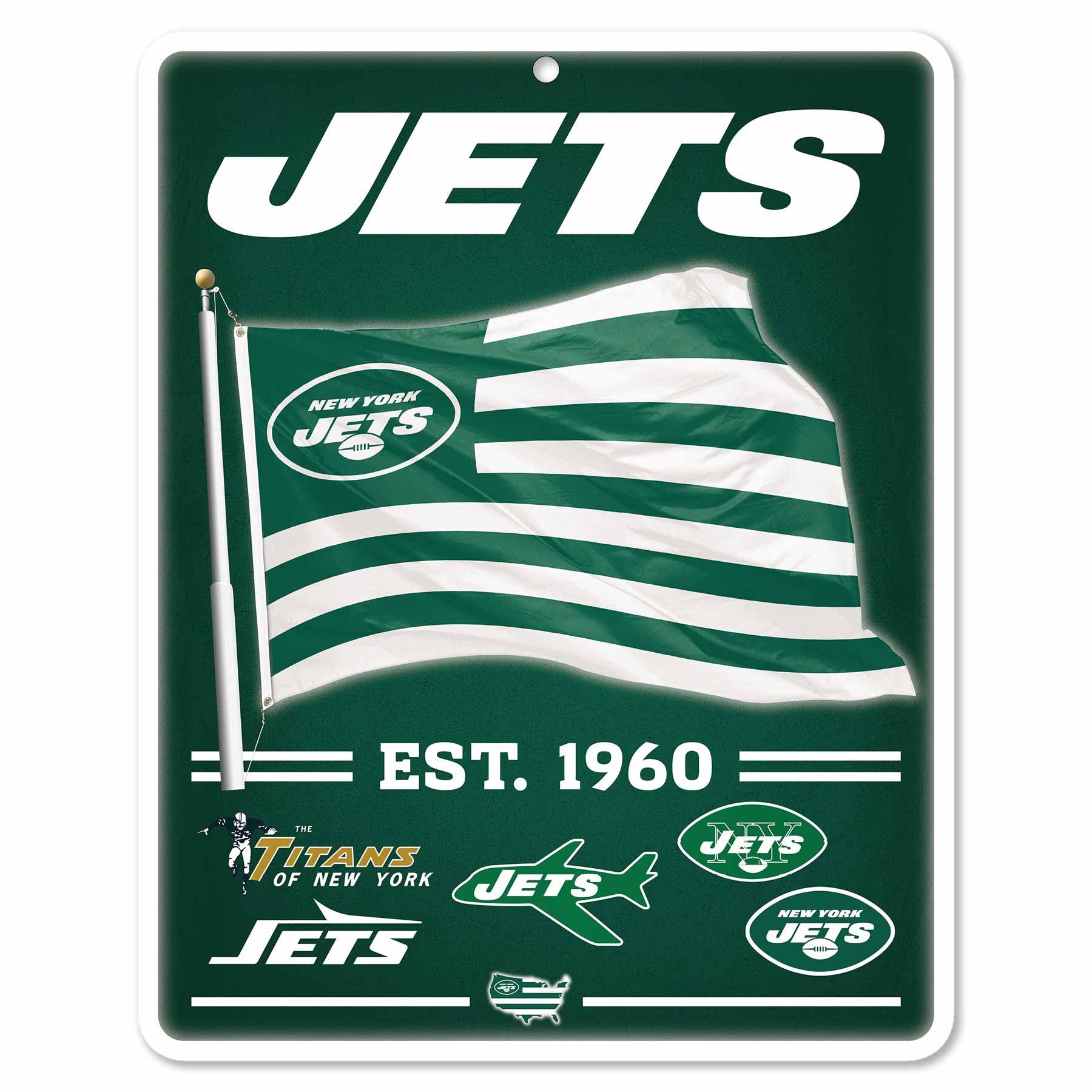 WinCraft New York Jets Americana Banner Flag Sign - Sports Collectibles, Sports Memorabilia, Sports Fan Shop, Sports Gifts