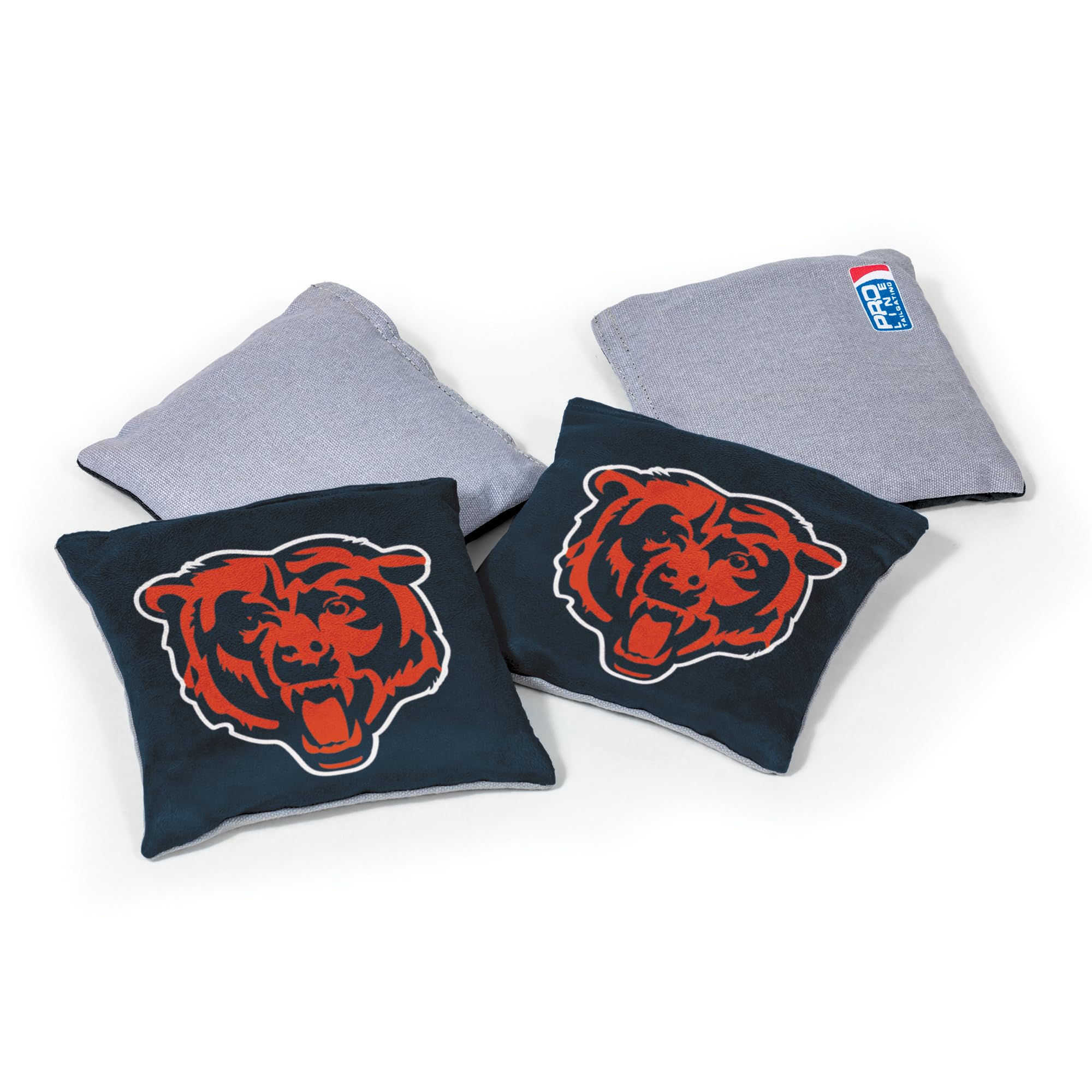 NFL Pro Football Chicago Bears Dual-Sided Bean Bags by Wild Sports, 4 Pack - Premium Toss Bags for Cornhole Sets - Sports Collectibles, Sports Memorabilia, Sports Fan Shop, Sports Gifts
