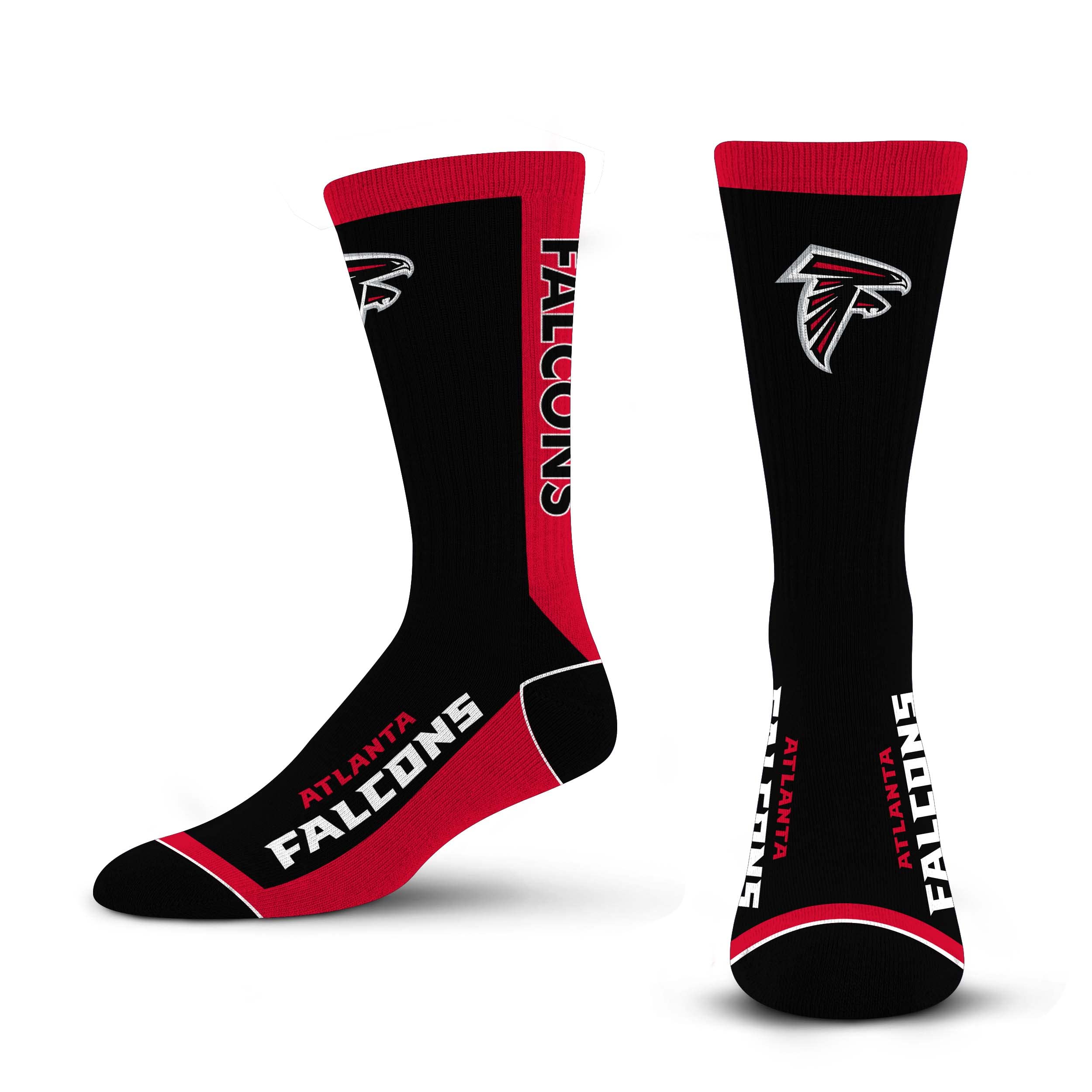 For Bare Feet NFL ATLANTA FALCONS MVP Crew Sock Team Color Large - Sports Gifts, Sports Memorabilia, Sports Collectibles, Fan Shop