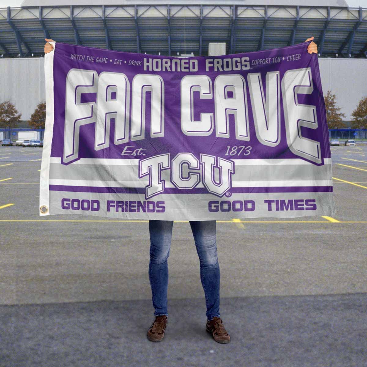 Texas Christian Horned Frogs Fan Man Cave Banner Flag - Sports Collectibles, Sports Memorabilia, Sports Fan Shop, Sports Gifts
