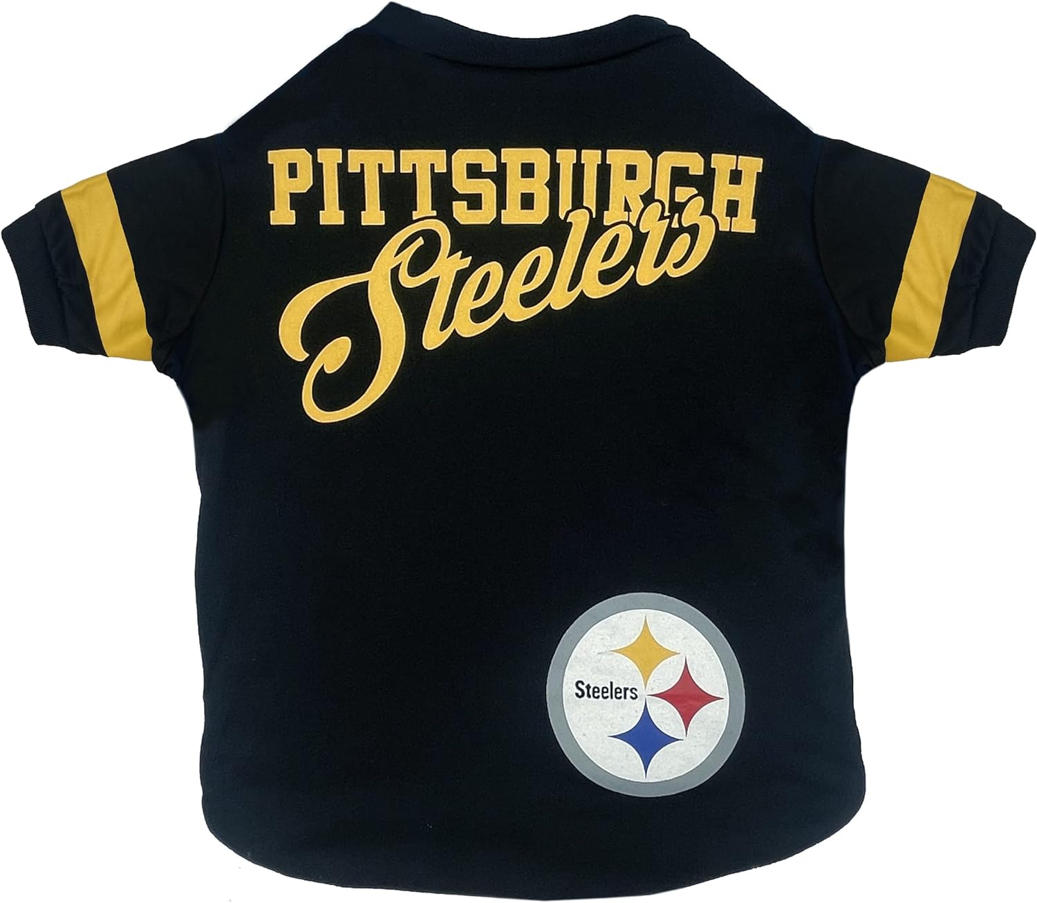 Pittsburgh Steelers Stripe Tee Pets First - Sports Collectibles, Sports Memorabilia, Sports Fan Shop, Sports Gifts