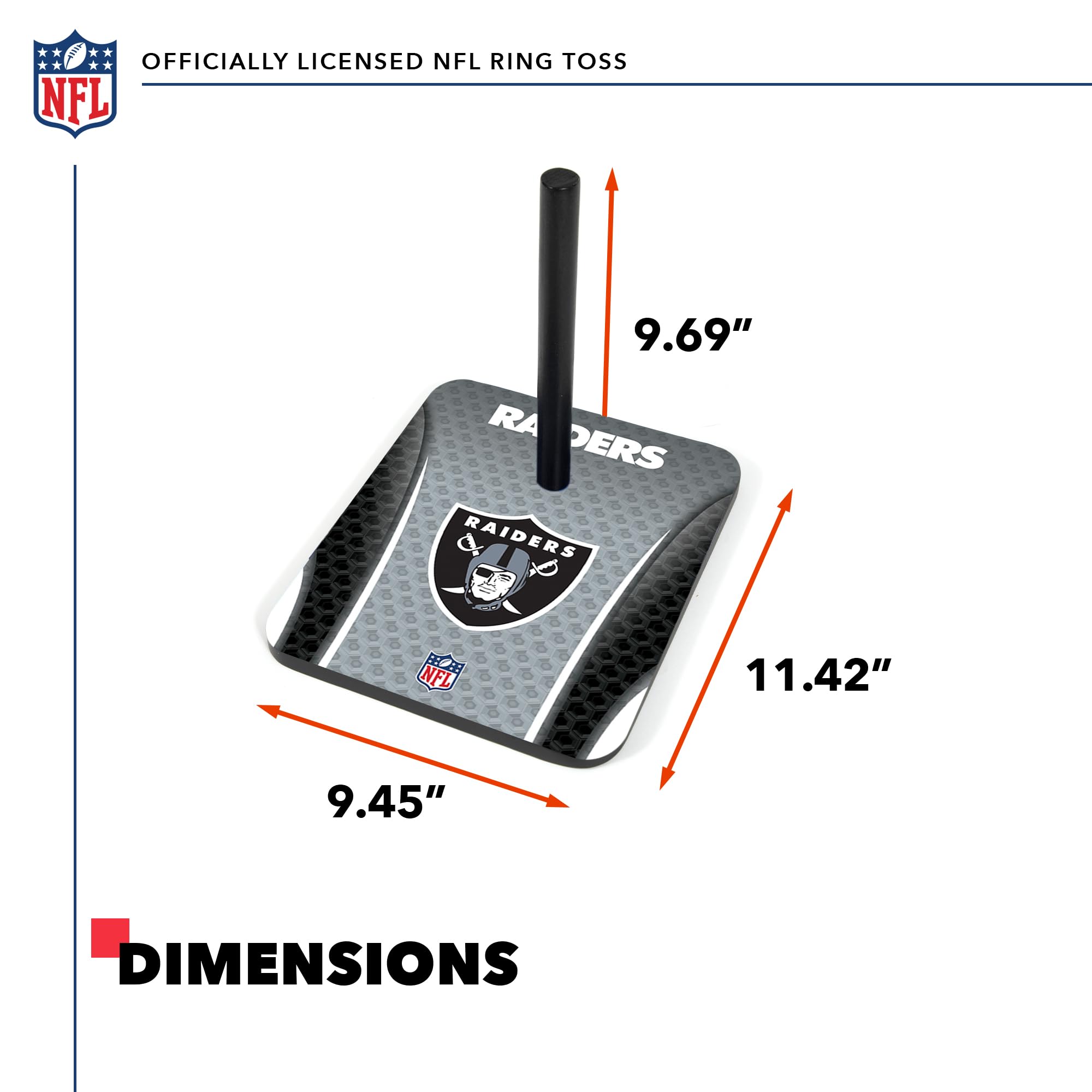 Wild Sports NFL Quoits Set with Direct Print HD Team Graphics – Tailgate Ring Toss Game – Great Gift for Any Football Fan! Ring Toss Family Outdoor Games for The Beach, BBQ, or Tailgate Party - Sports Collectibles, Sports Memorabilia, Sports Fan Shop, Sports Gifts