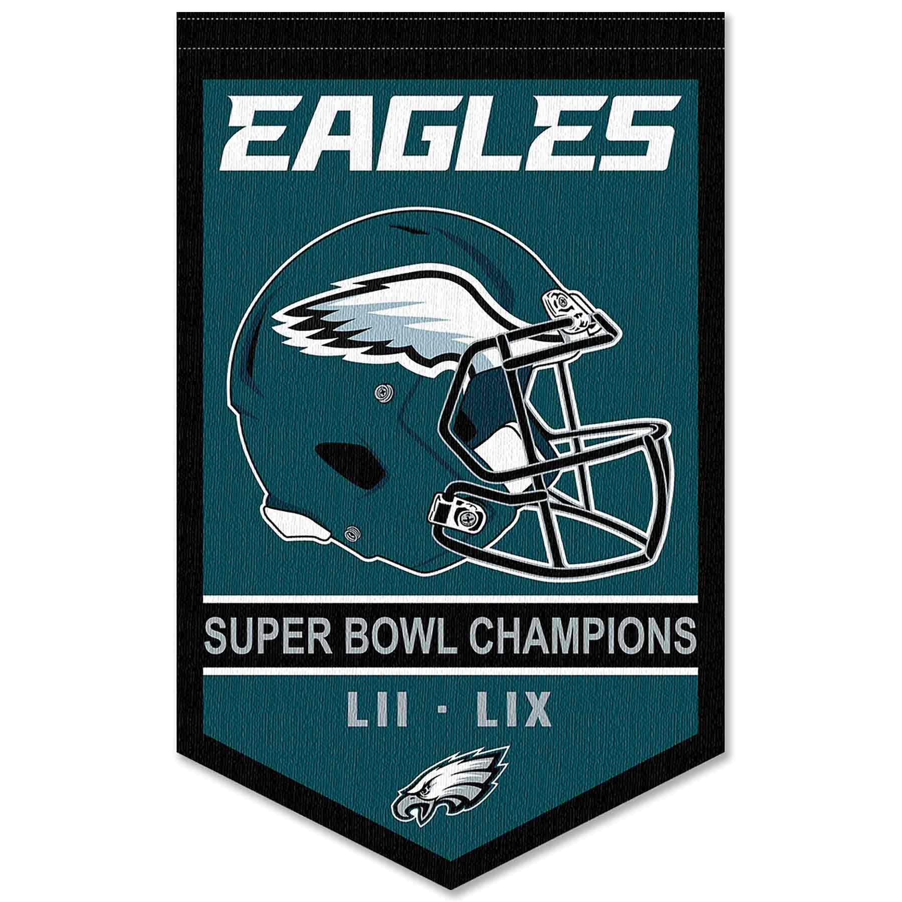 Philadelphia Eagles 2 Time Super Bowl Champions Banner Pennant - Sports Collectibles, Sports Memorabilia, Sports Fan Shop, Sports Gifts