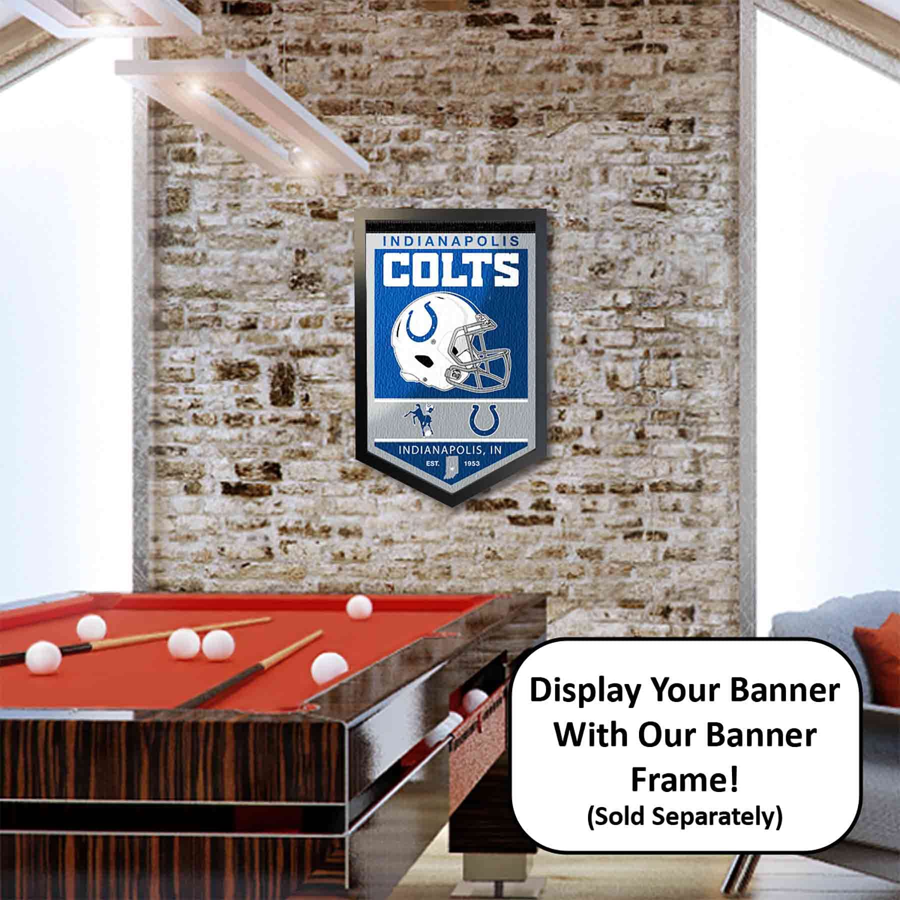 WinCraft Indianapolis Colts Heritage History Banner Pennant - Sports Collectibles, Sports Memorabilia, Sports Fan Shop, Sports Gifts