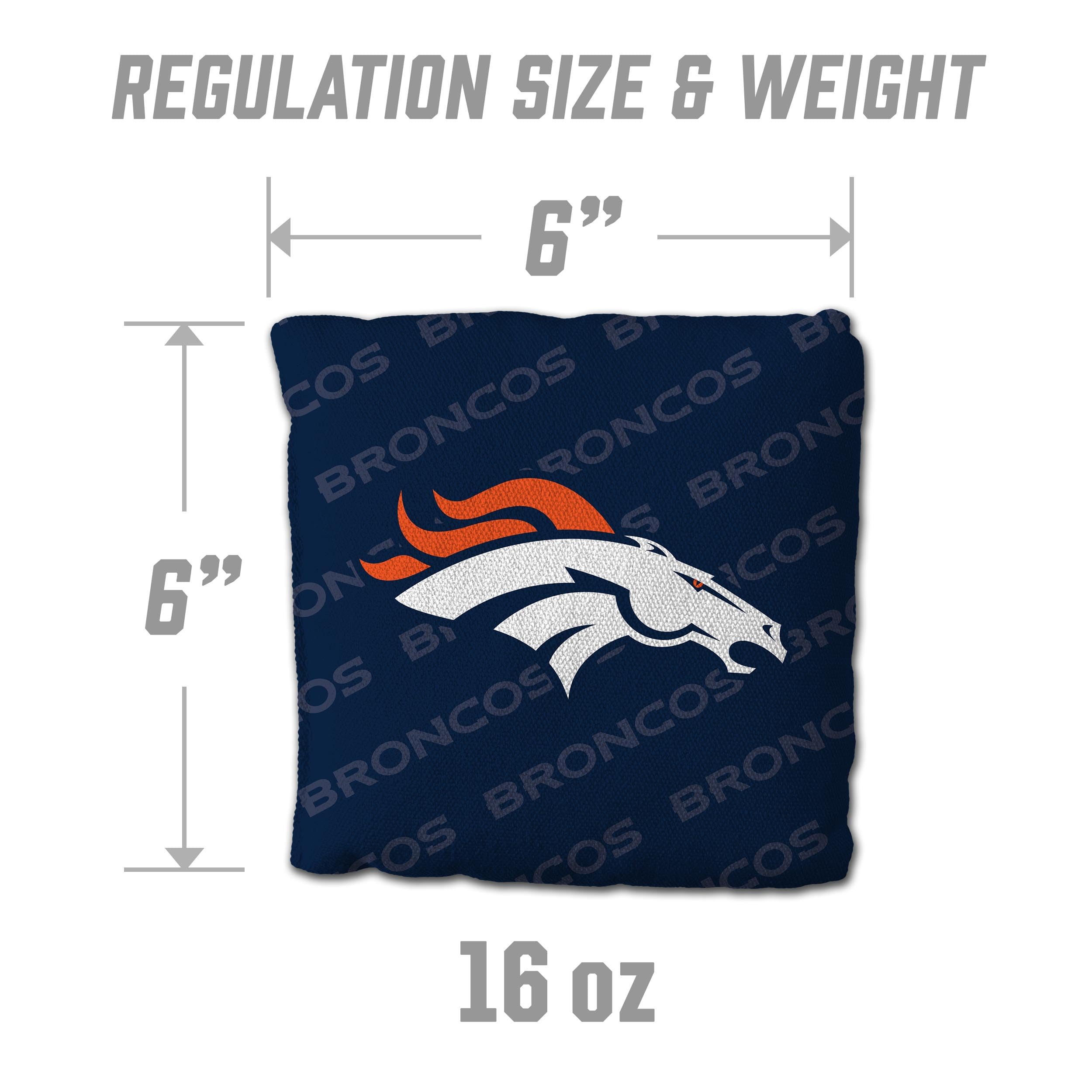 YouTheFan NFL Denver Broncos Cornhole Bags - 4PK - Blue - Sports Collectibles, Sports Memorabilia, Sports Fan Shop, Sports Gifts