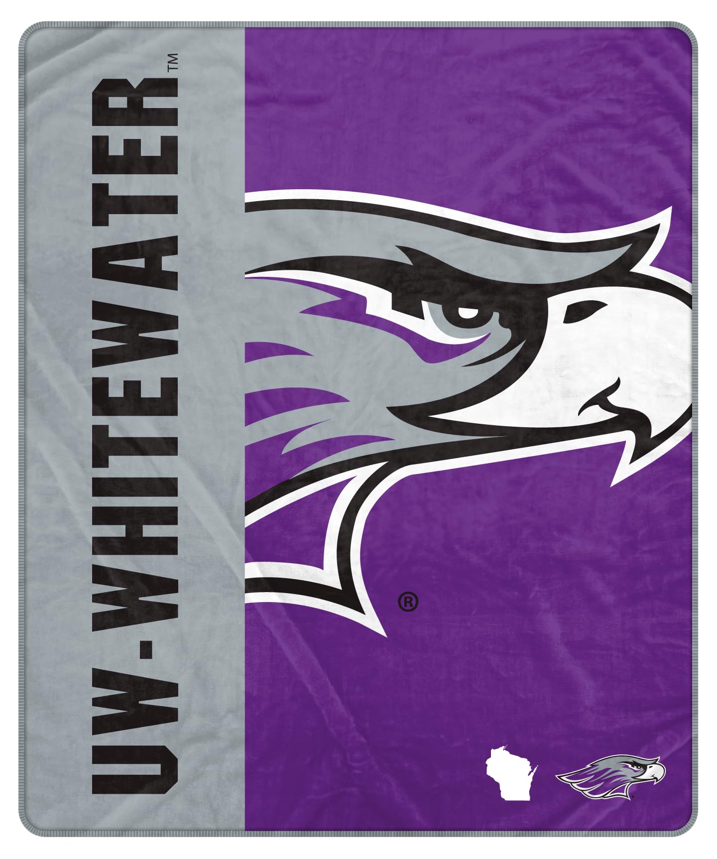 Proformance Home NCAA Wisconsin Whitewater Warhawks Endzone Ultra Soft Tailgate Throw - Sports Gifts, Sports Memorabilia, Sports Collectibles, Fan Shop
