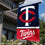 WinCraft Minnesota Twins Double Sided House Banner Flag - Sports Collectibles, Sports Memorabilia, Sports Fan Shop, Sports Gifts