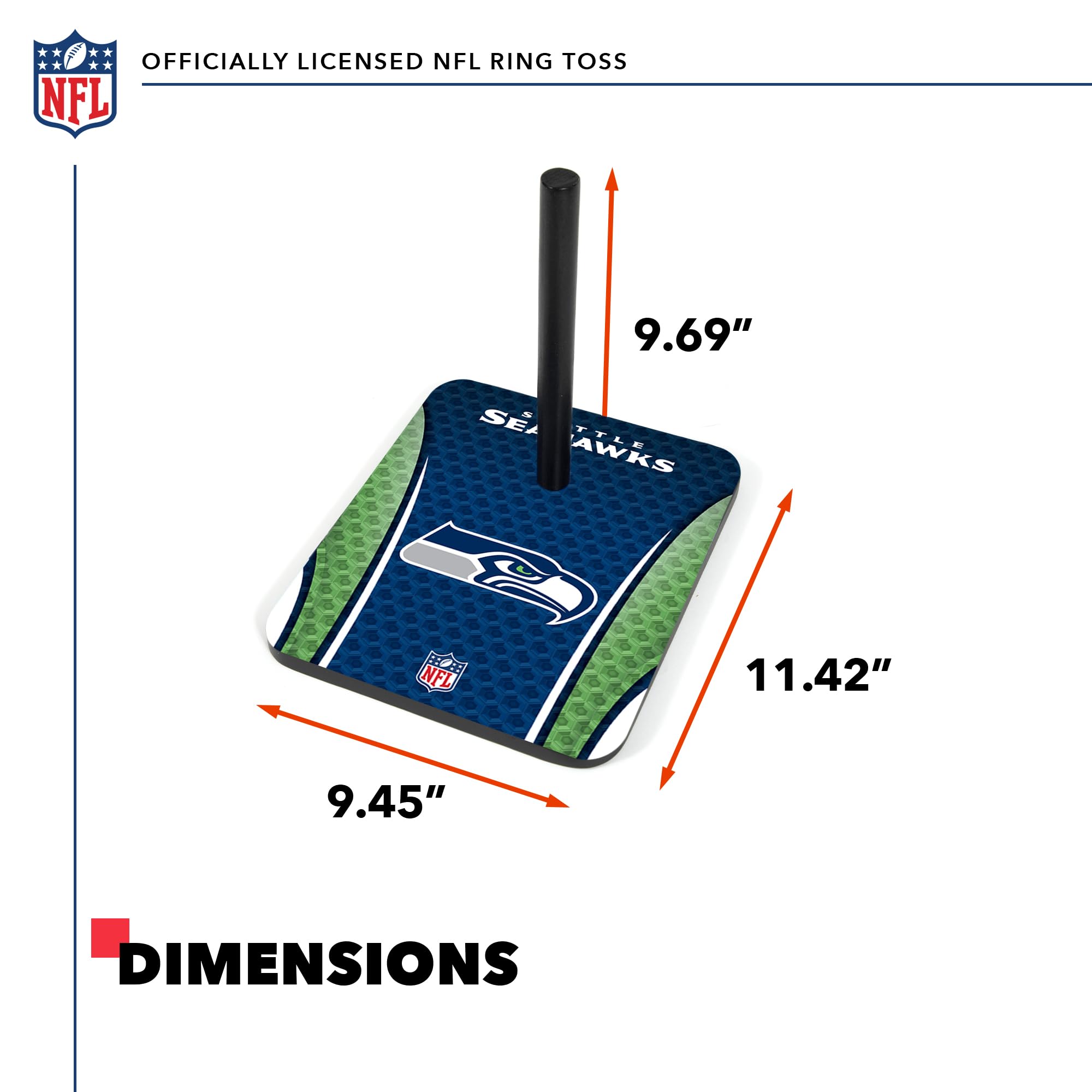 Wild Sports NFL Quoits Set with Direct Print HD Team Graphics – Tailgate Ring Toss Game – Great Gift for Any Football Fan! Ring Toss Family Outdoor Games for The Beach, BBQ, or Tailgate Party - Sports Collectibles, Sports Memorabilia, Sports Fan Shop, Sports Gifts